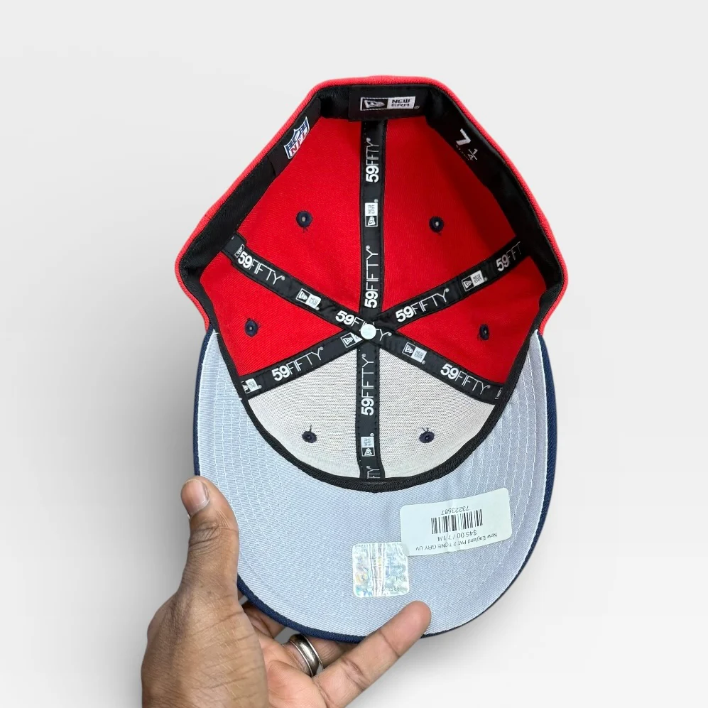 New England Patriots Red and Navy No Patch Grey Uv - Image 2