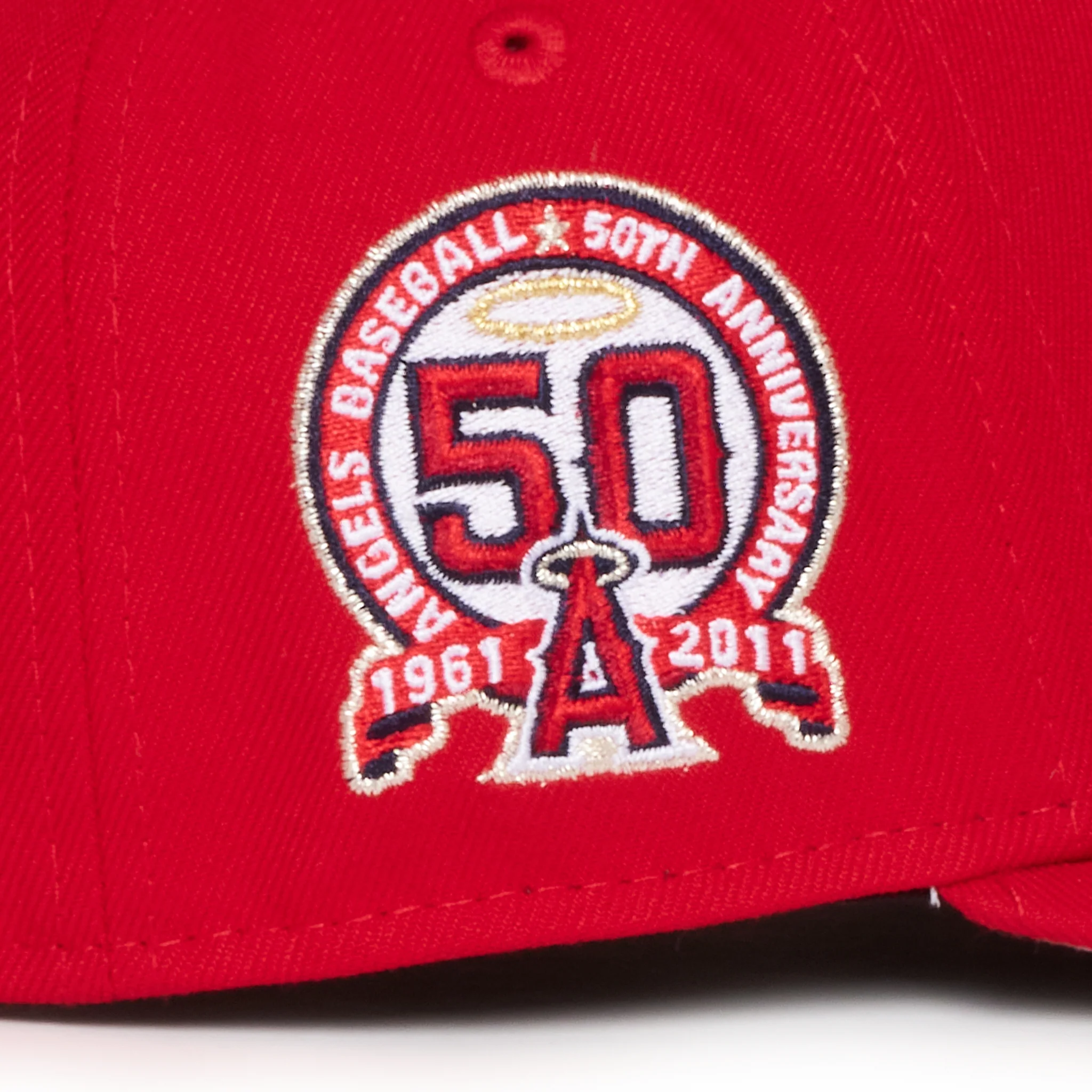 Anaheim Angels All Red 950 AFrame 50Th Snap Back - Image 4