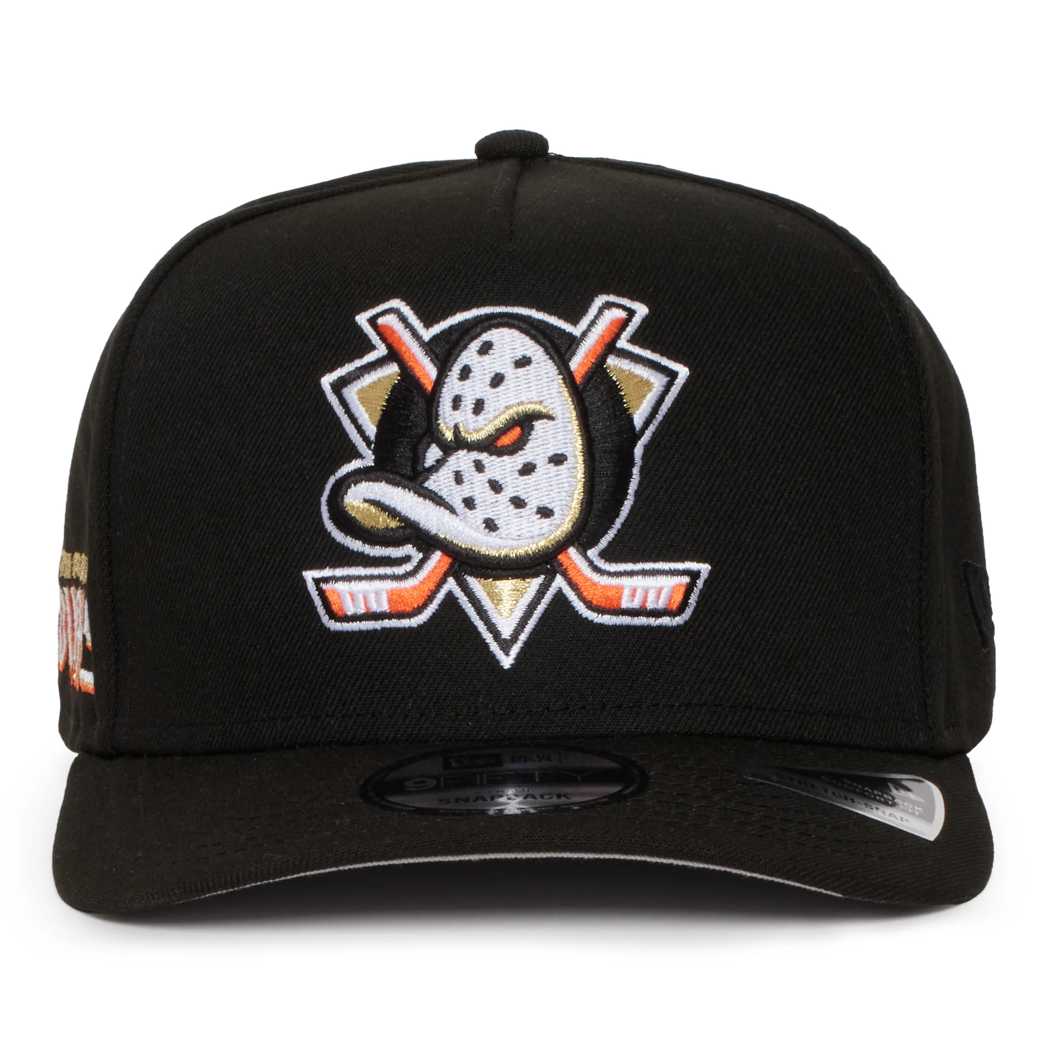 Anaheim Ducks All Black 950 AFrame Snap Back - Image 2