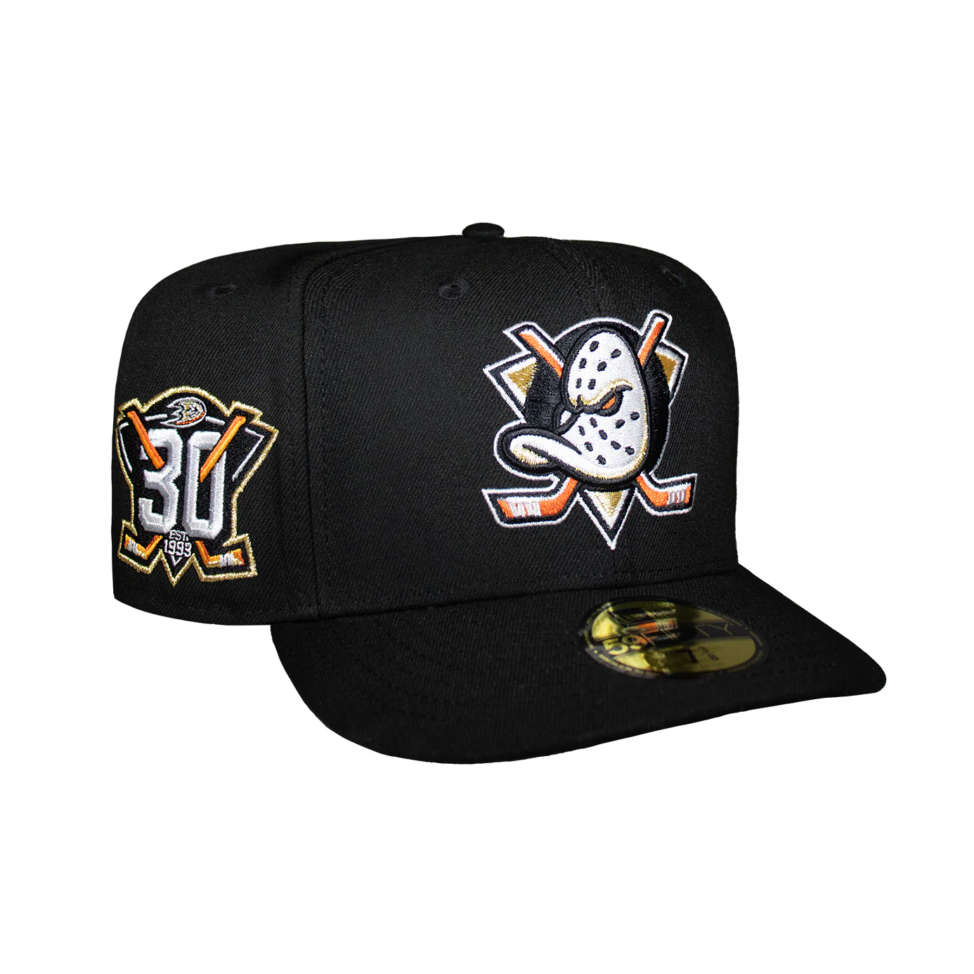 Anaheim Ducks All Black Grey UV NHL 5950 Fitted