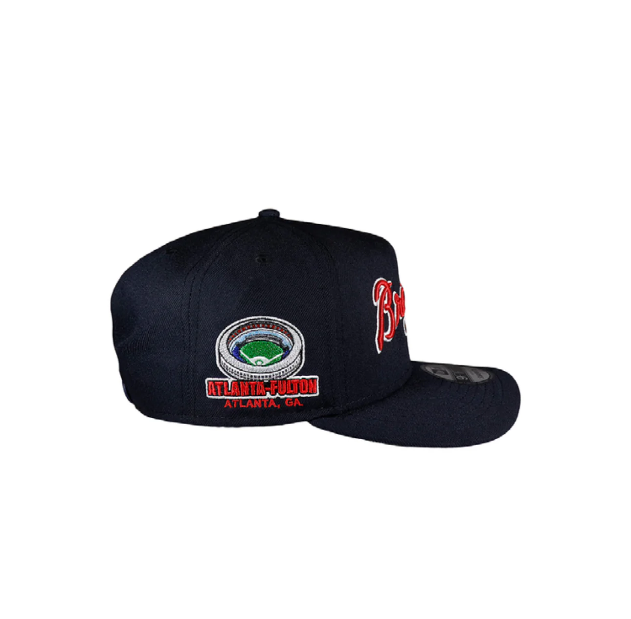 Atlanta Braves All Navy Script 950 AFrame Snap Back - Image 2
