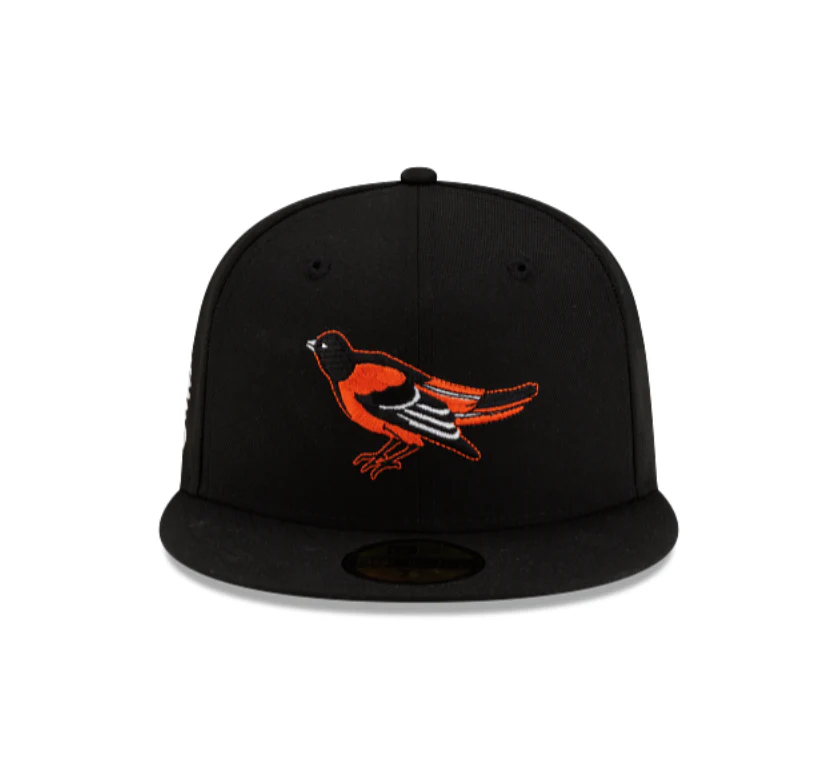 Baltimore Orioles All Black "Bird logo" 50Th Anniversary 59FIFTY Fitted - Image 3