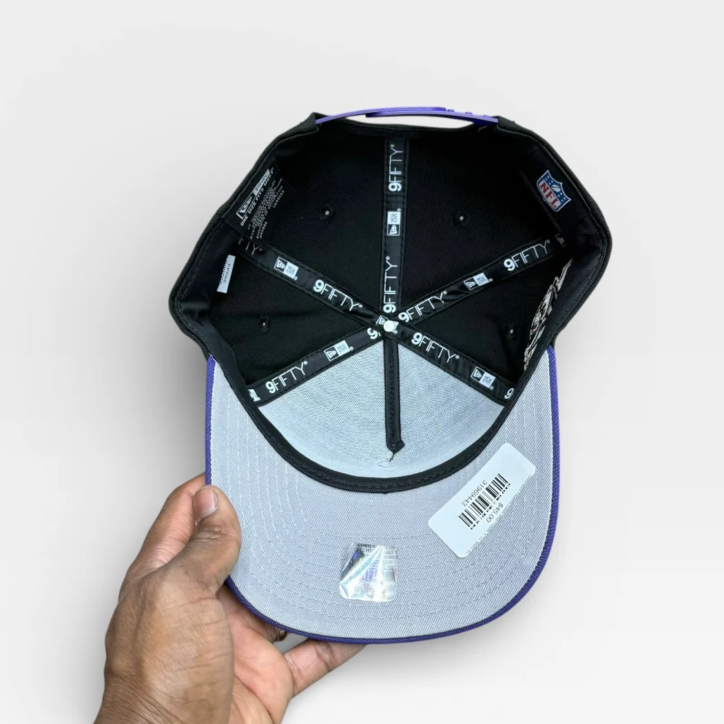 Baltimore Ravens Black and Purple X 10 Years 950 AFrame Snap Back - Image 4