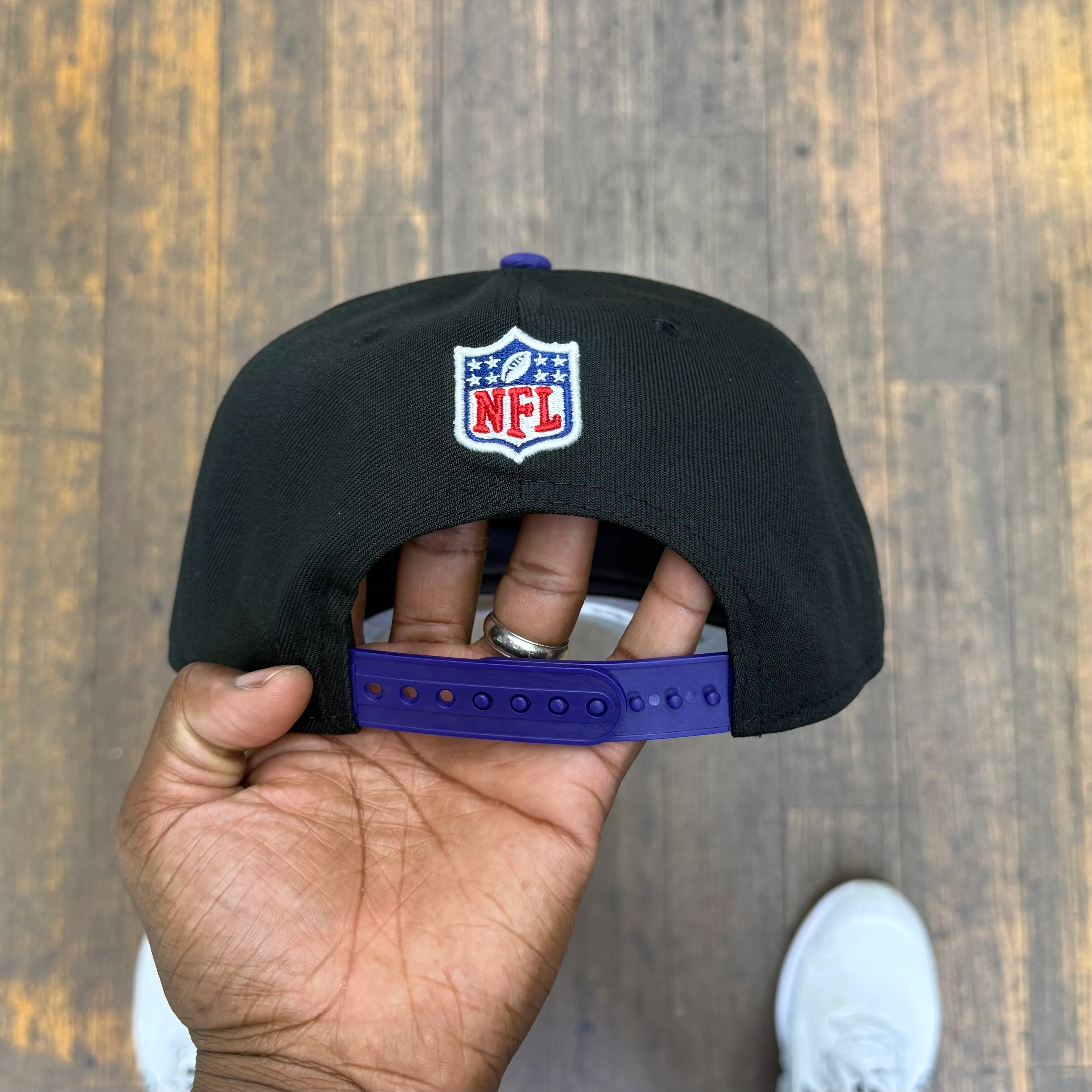 Baltimore Ravens Black NFL25 DRAFT 950 AFrame Snap Back - Image 4