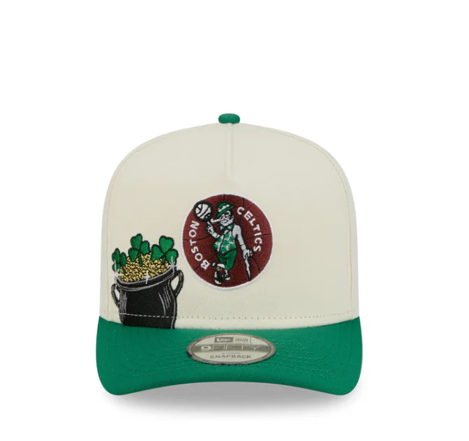 Boston Celtics HWC Chrome White 9FIFTY A-Frame Snapback - Image 2