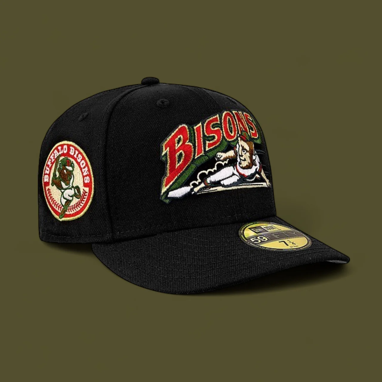 Buffalo Bisons Classic All Black w/ Green UV