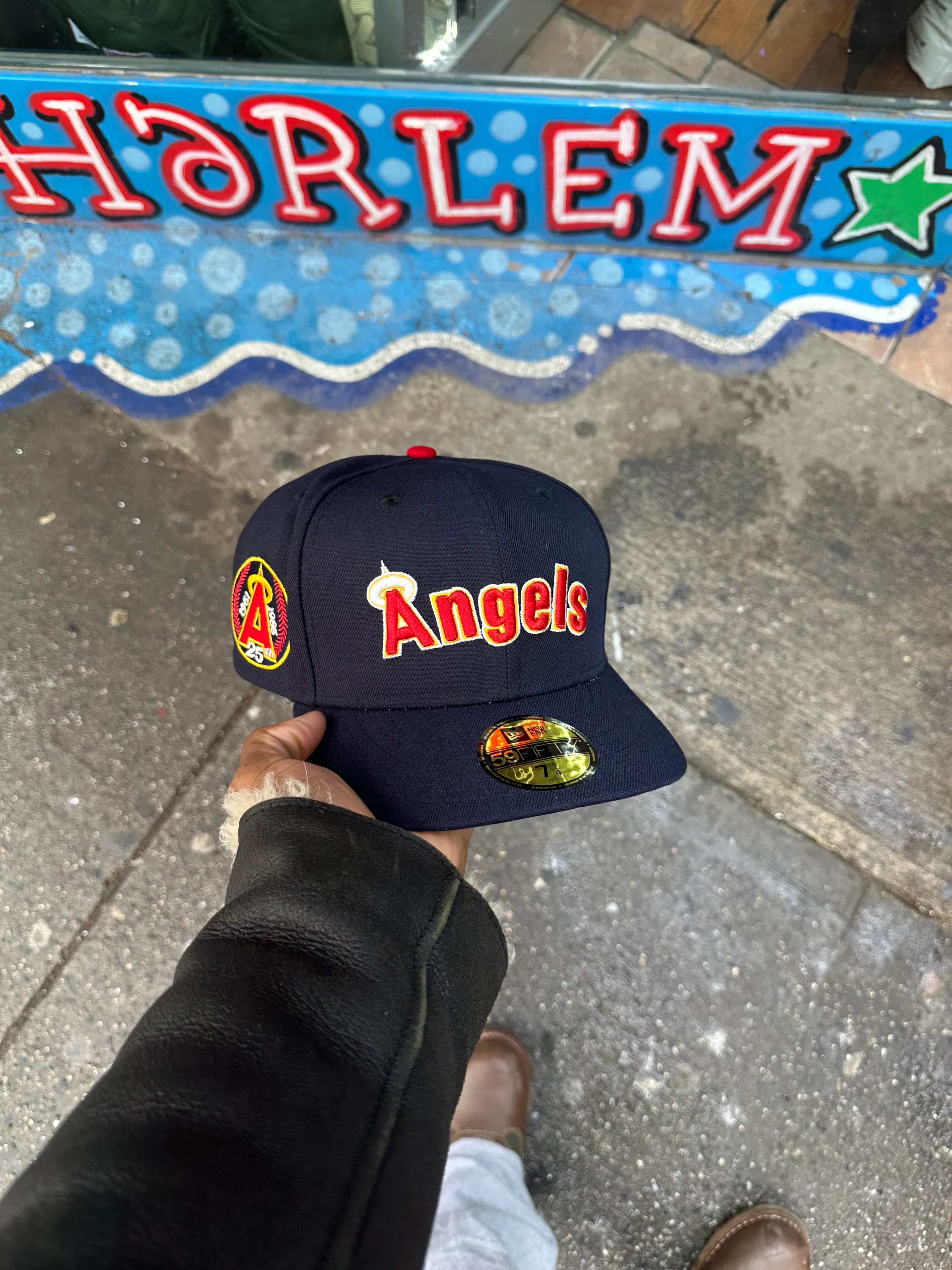 Anaheim Angels All Navy Blue Font logo Grey UV 25TH - Image 3