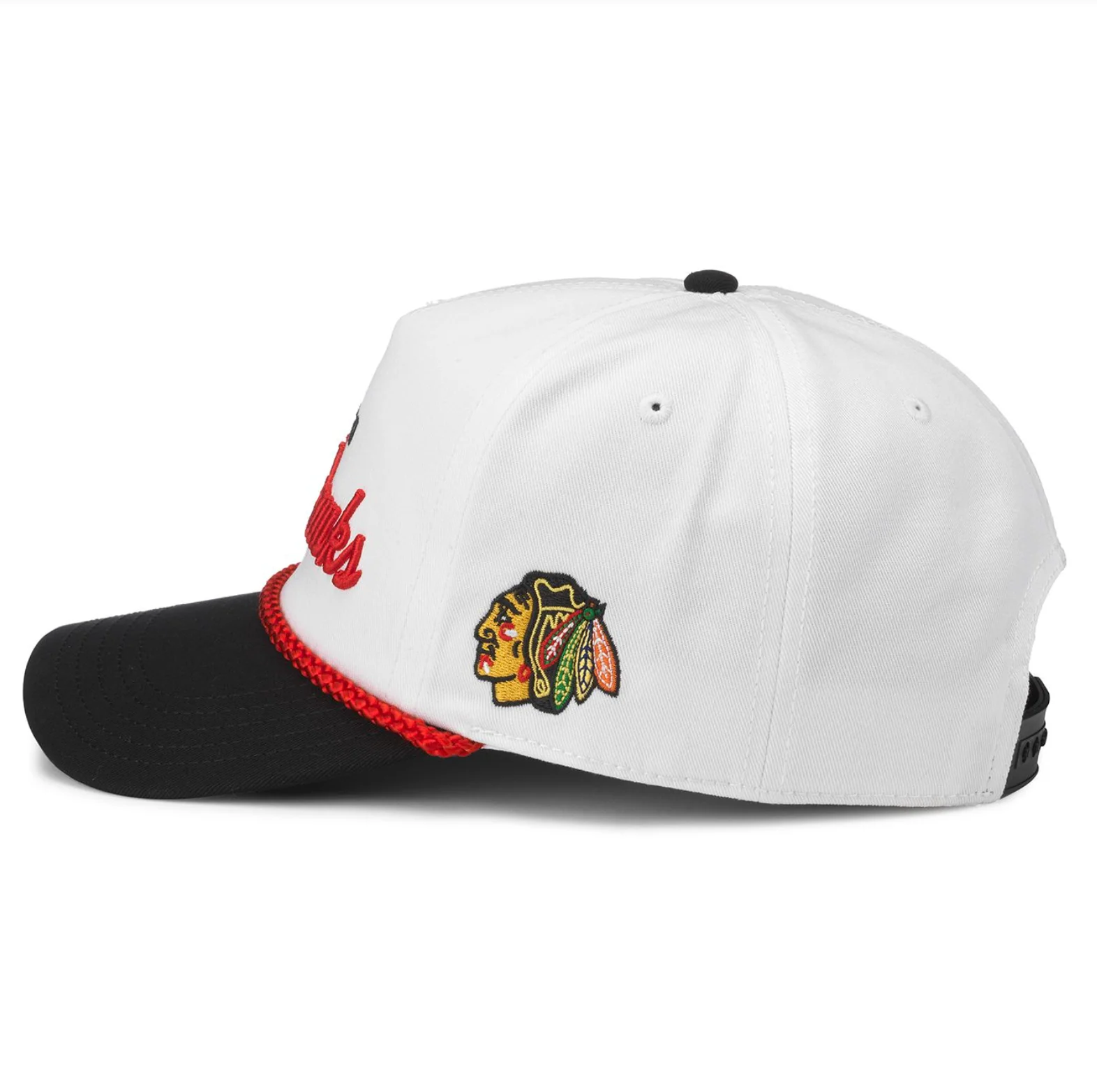 Chicago Blackhawks White and Black Roscoe Snap Back - Image 3