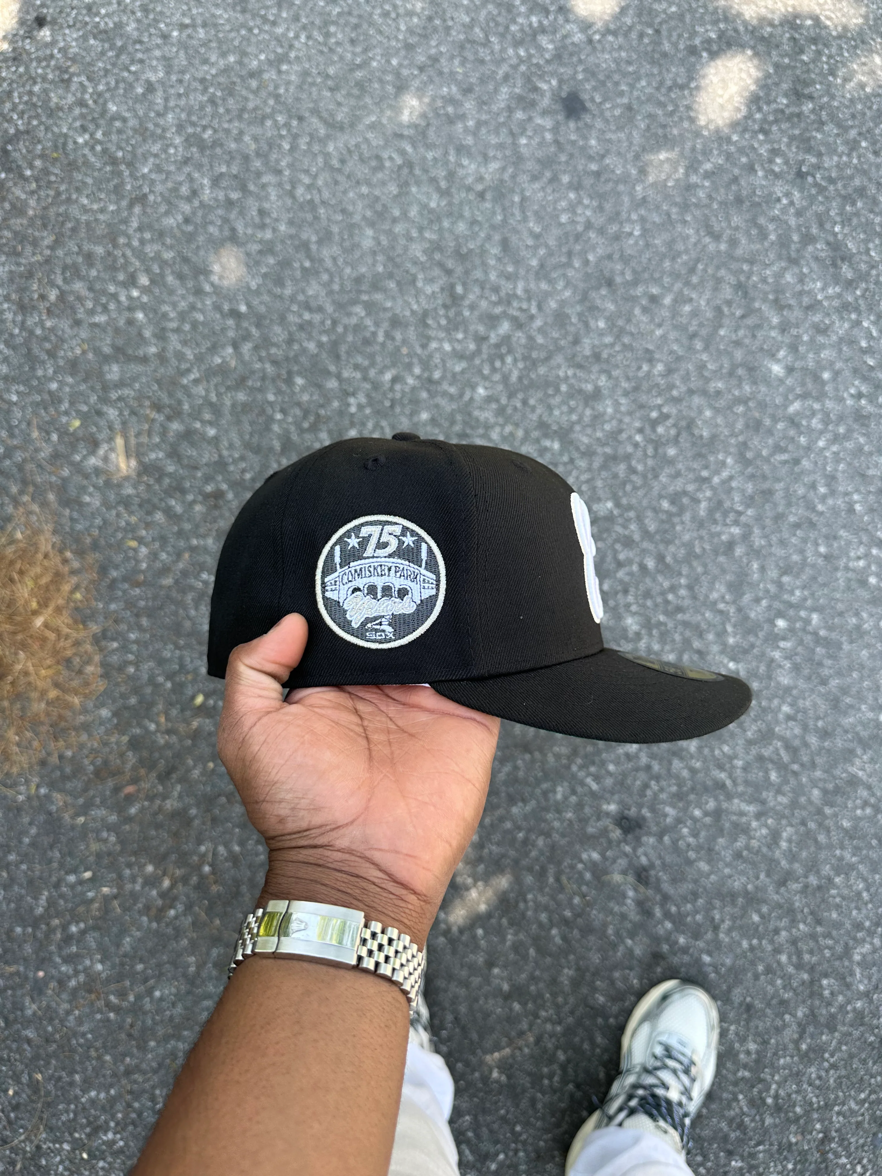 Chicago White Sox w/ "C" Logo All Black 75 Years Anniversary - Image 3