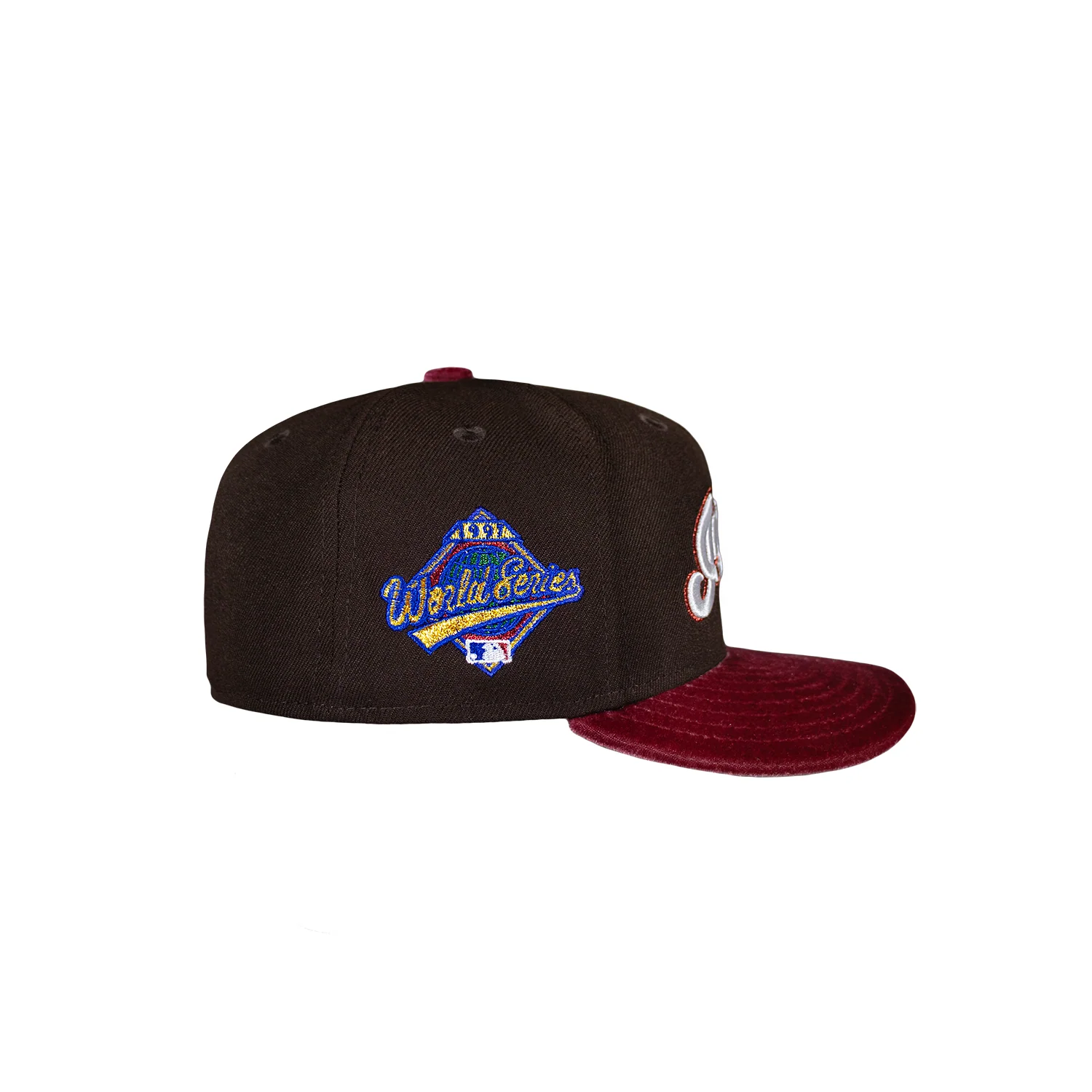 Cleveland Indians Dark Brown and Red Velvet Script 97 WS - Image 3