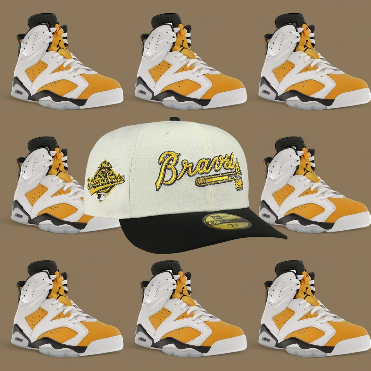 Atlanta Braves  Chrome Creme & Black 1995 World Series - Image 3