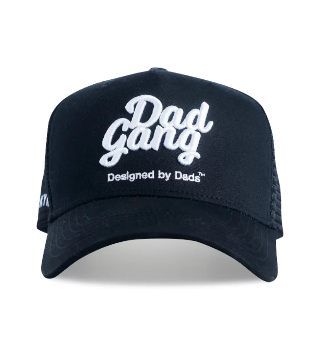 DAD GANG Black Mesh Back Trucker Hat