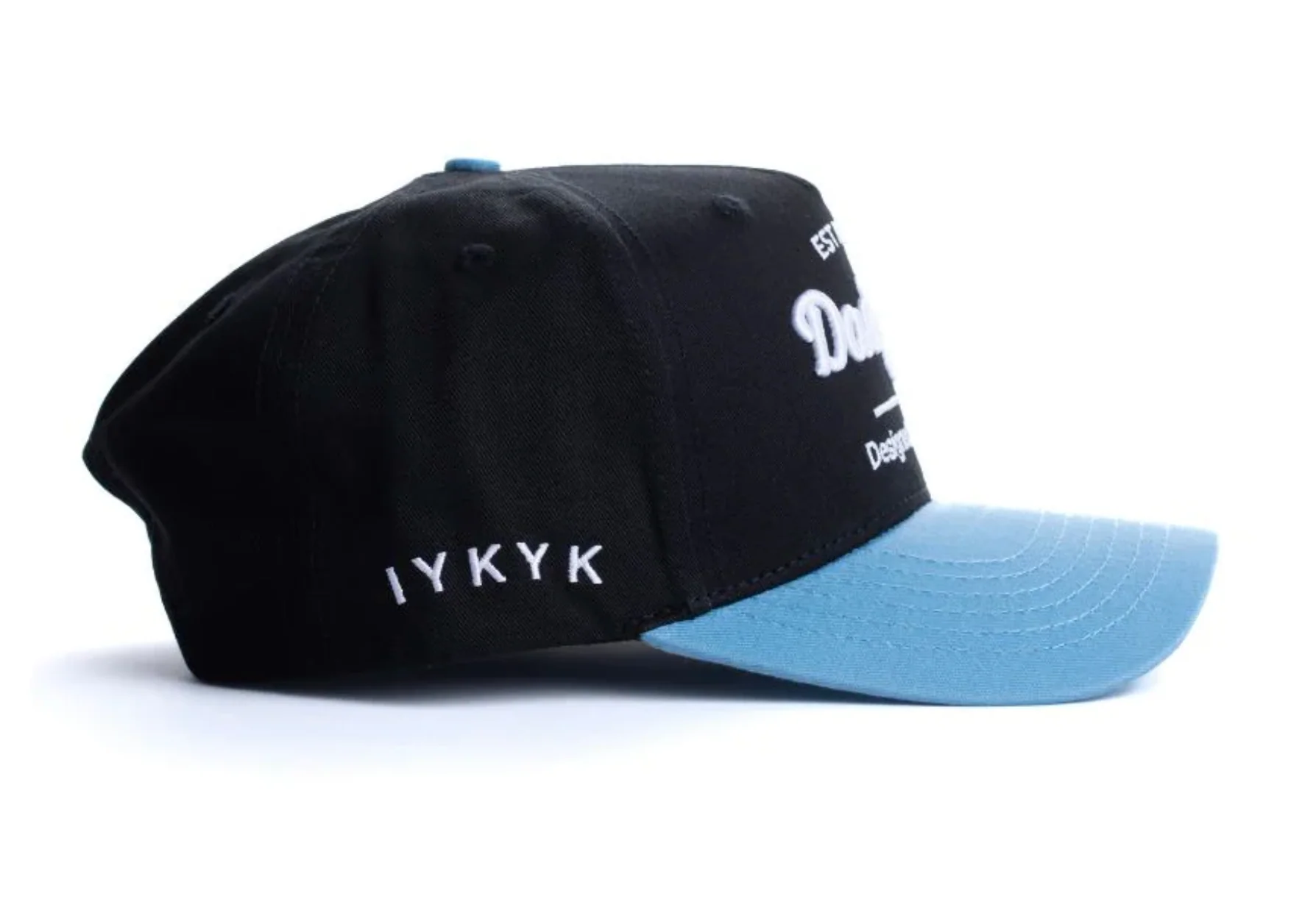 DAD GANG Black and Baby Blue Trucker - Image 3