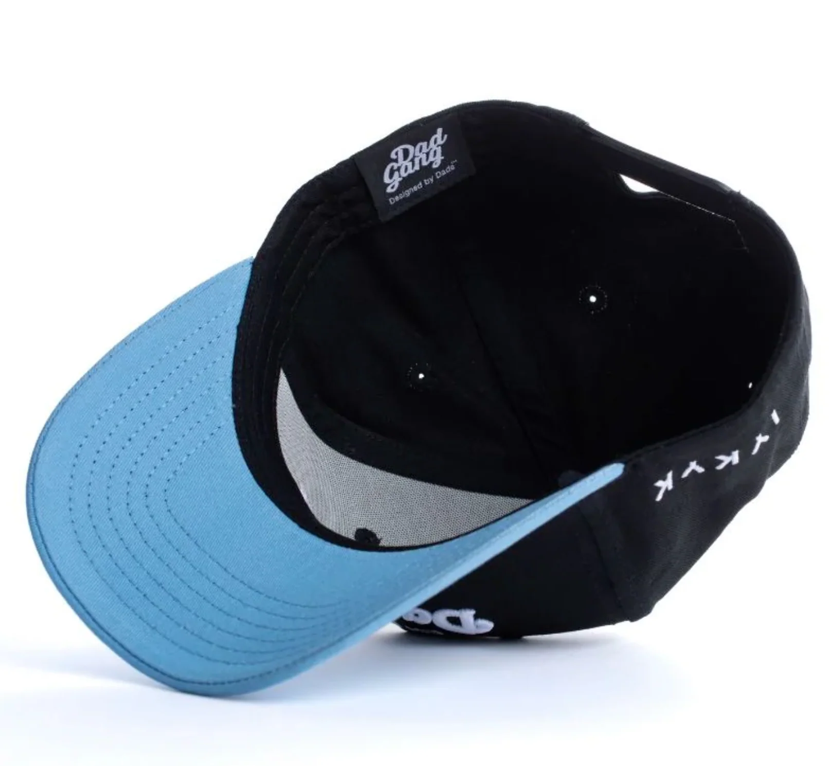 DAD GANG Black and Baby Blue Trucker - Image 4