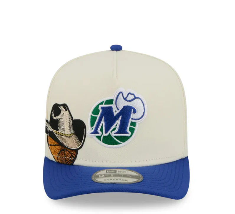 Dallas Mavericks HWC Chrome White 9FIFTY A-Frame Snapback - Image 2