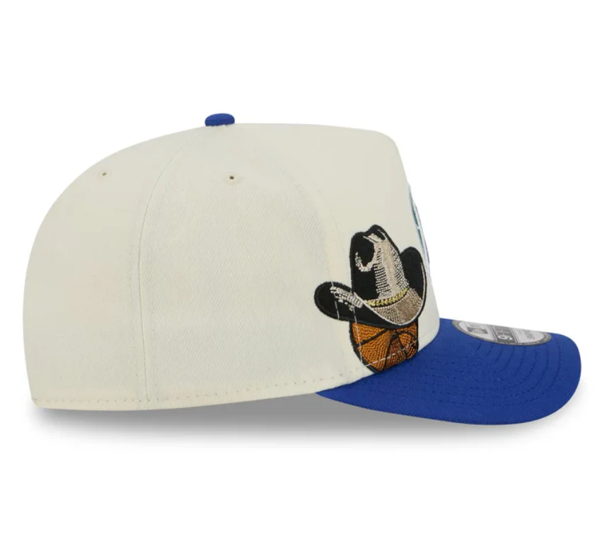 Dallas Mavericks HWC Chrome White 9FIFTY A-Frame Snapback - Image 5