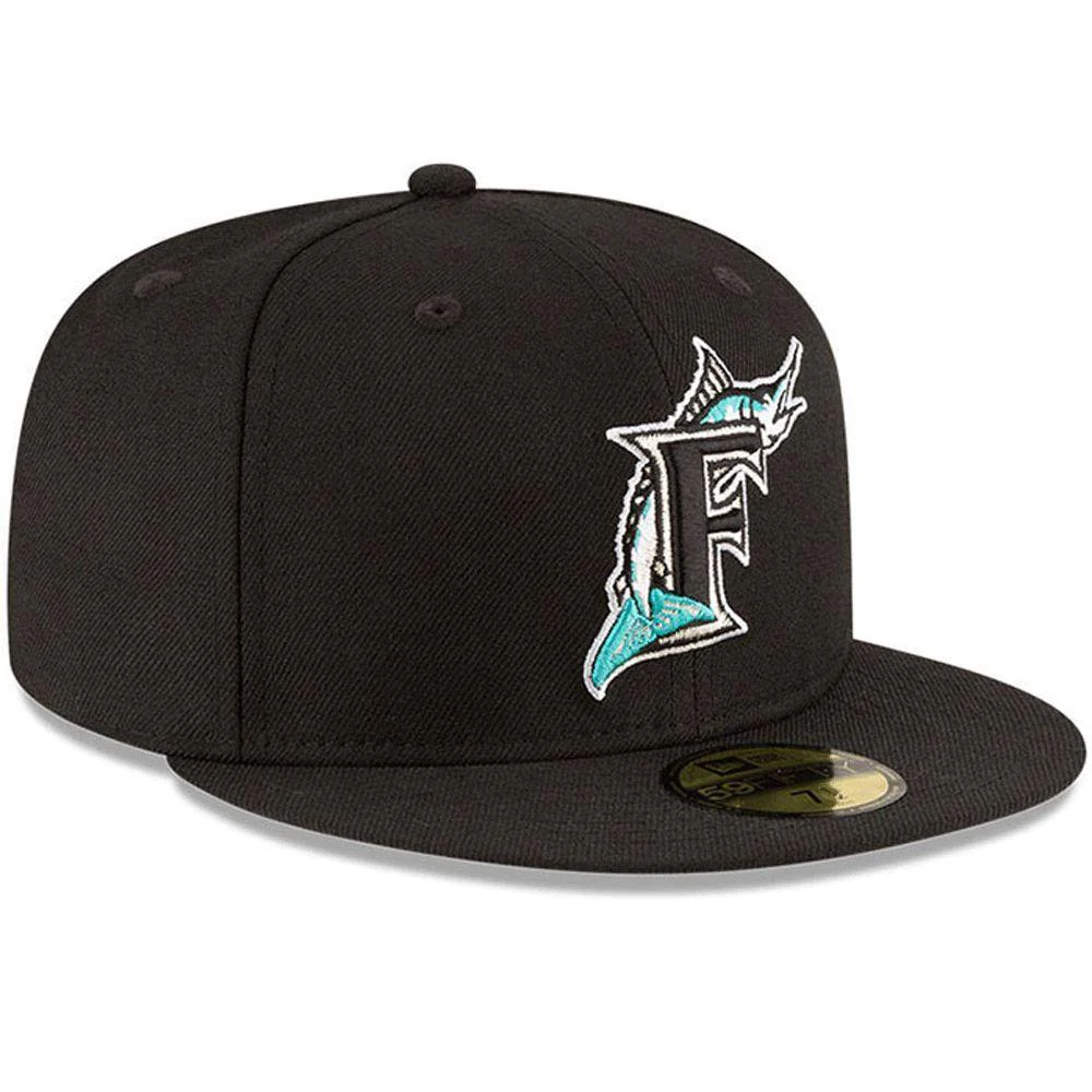 Florida Marlins All Black 1997 World Series Fitted - Image 2