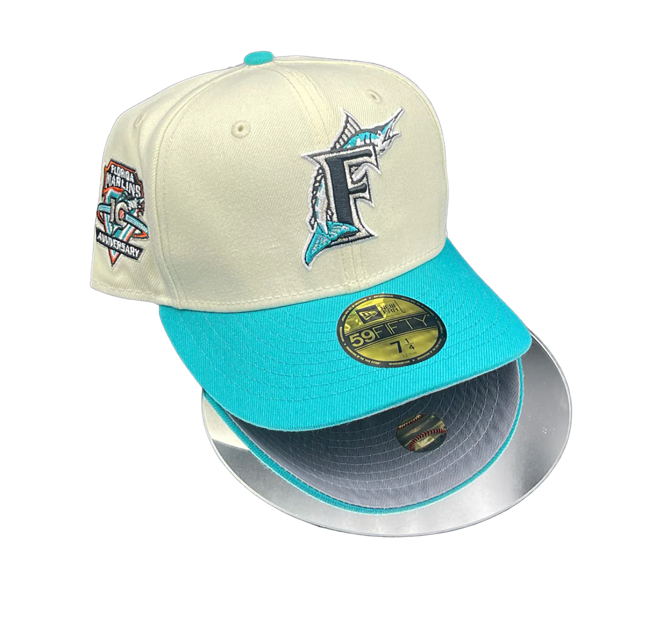 Florida Marlins Chrome & Teal Visor 10 - Image 3