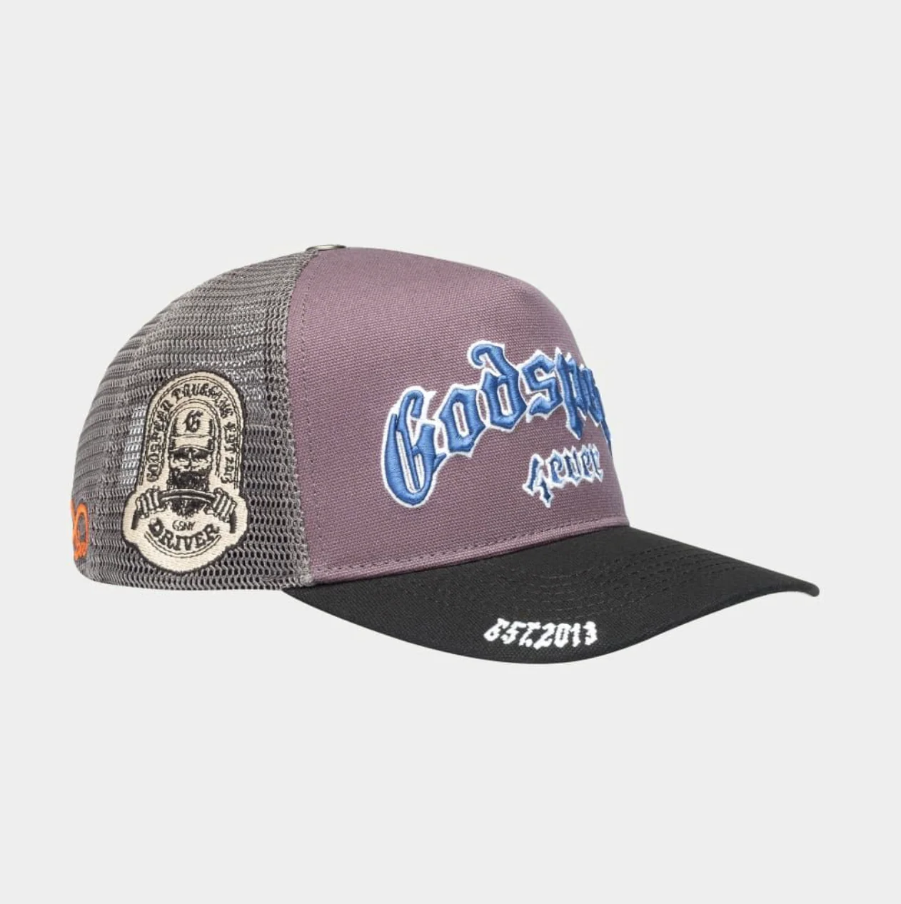 GodSpeed Forever Trucker Hat (Grey/French Blue) - Image 4