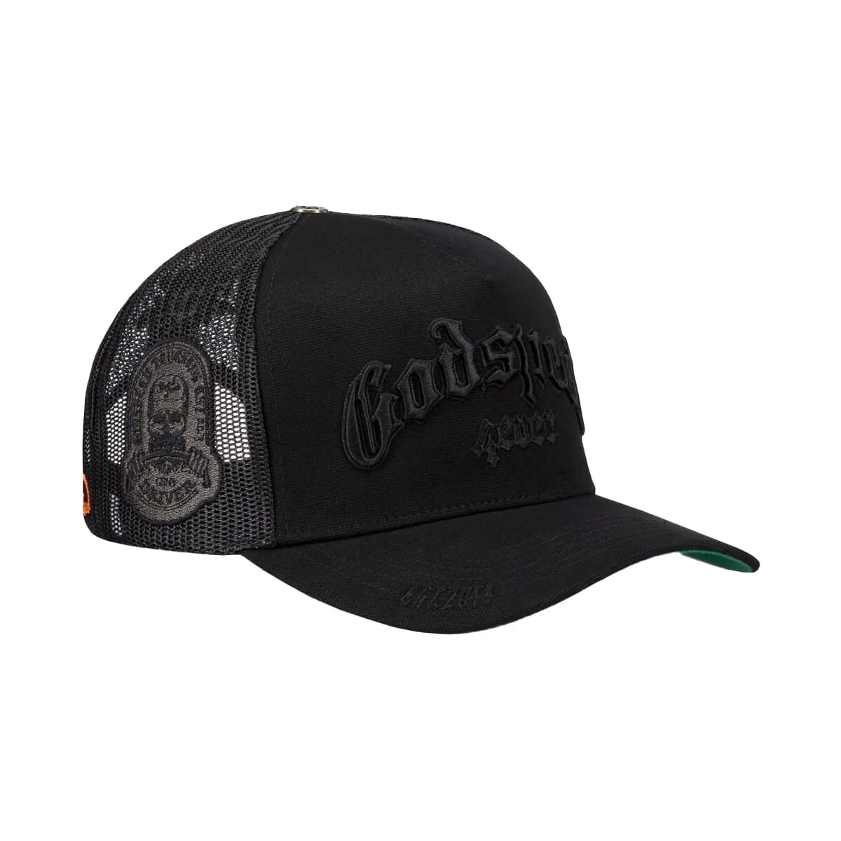 GODSPEED 4EVER BLACK ON BLACK TRUCKER GREEN BOTTOM - Image 2