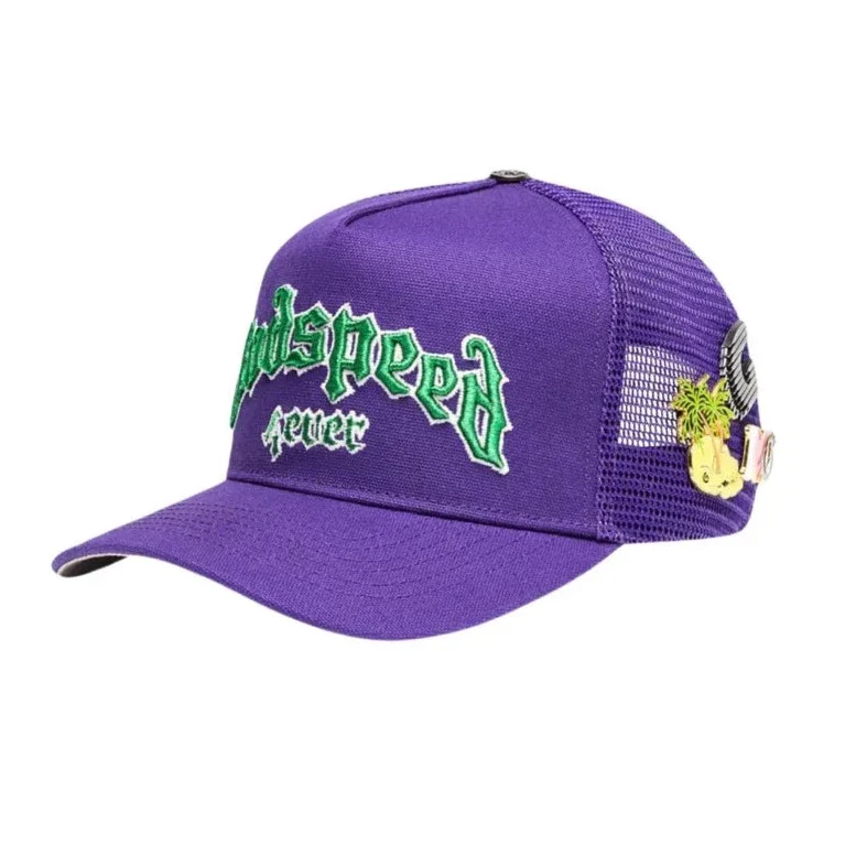 GODSPEED Forever All Purple w/ Green Logo Trucker Hat - Image 2
