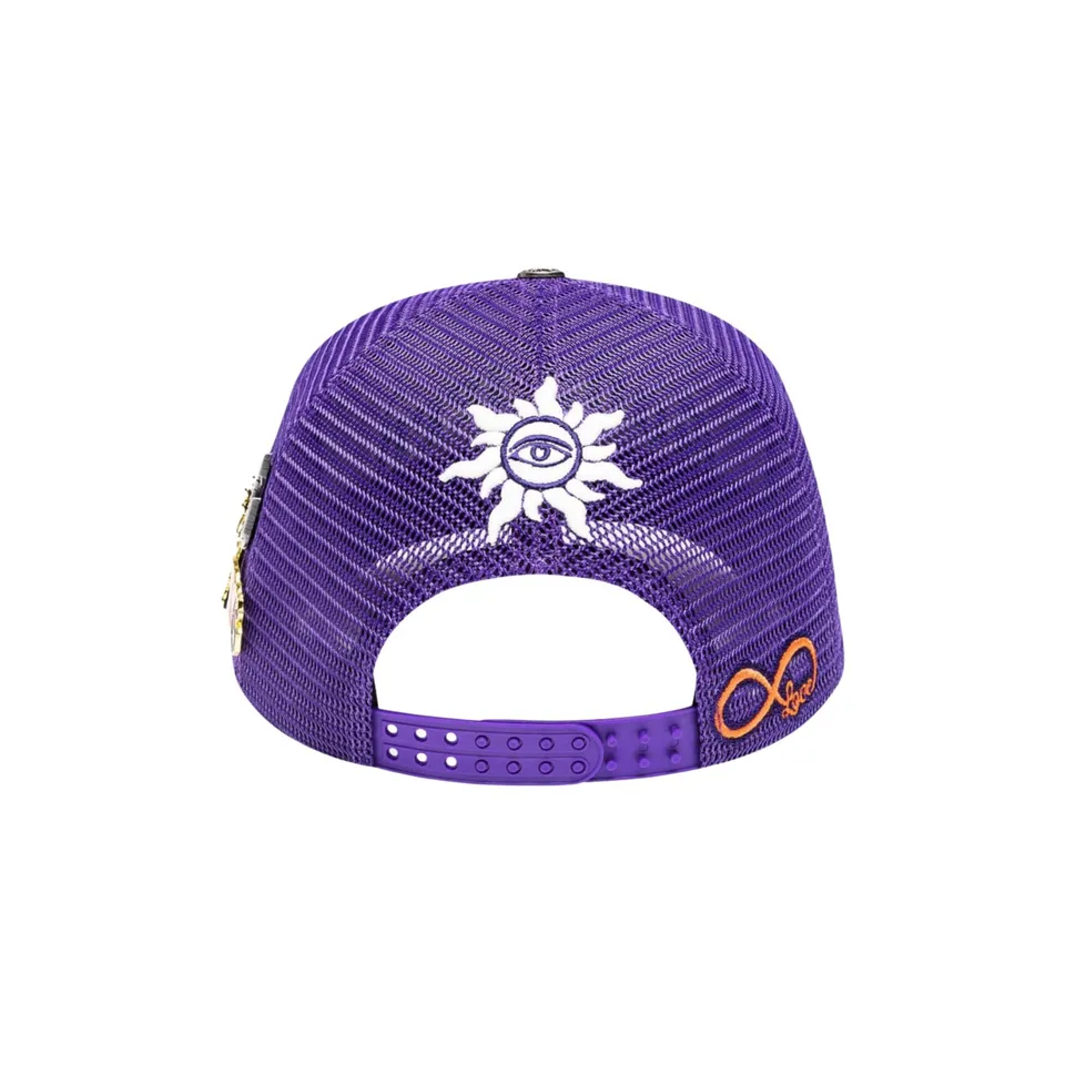 GODSPEED Forever All Purple w/ Green Logo Trucker Hat - Image 3