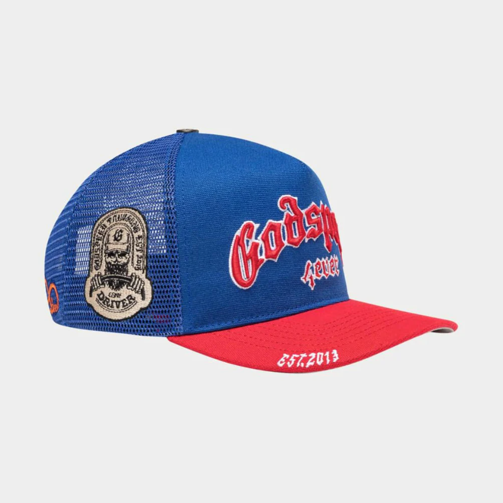 GODSPEED Forever (BLUE/RED) Trucker Hat - Image 4