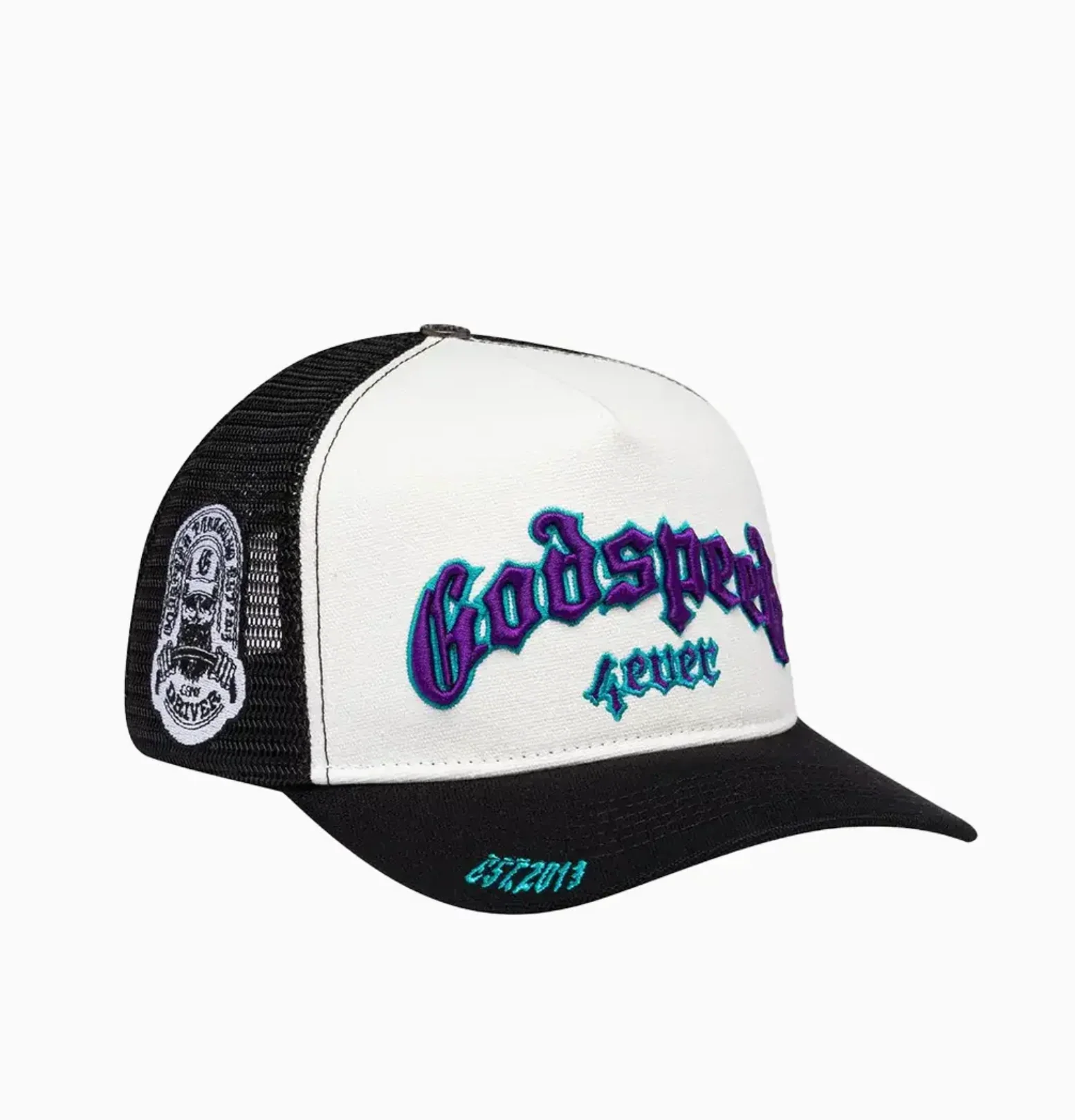 GODSPEED Forever Grape White and Black TRUCKER HAT - Image 3