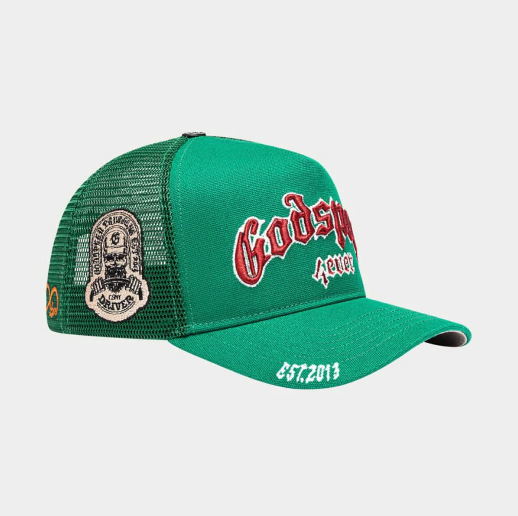 GODSPEED Forever (Green/RED) Trucker Hat - Image 2