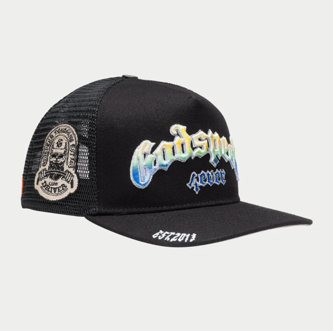 GODSPEED Forever Gradient Lime and Teal Logo Trucker Snap Back - Image 2