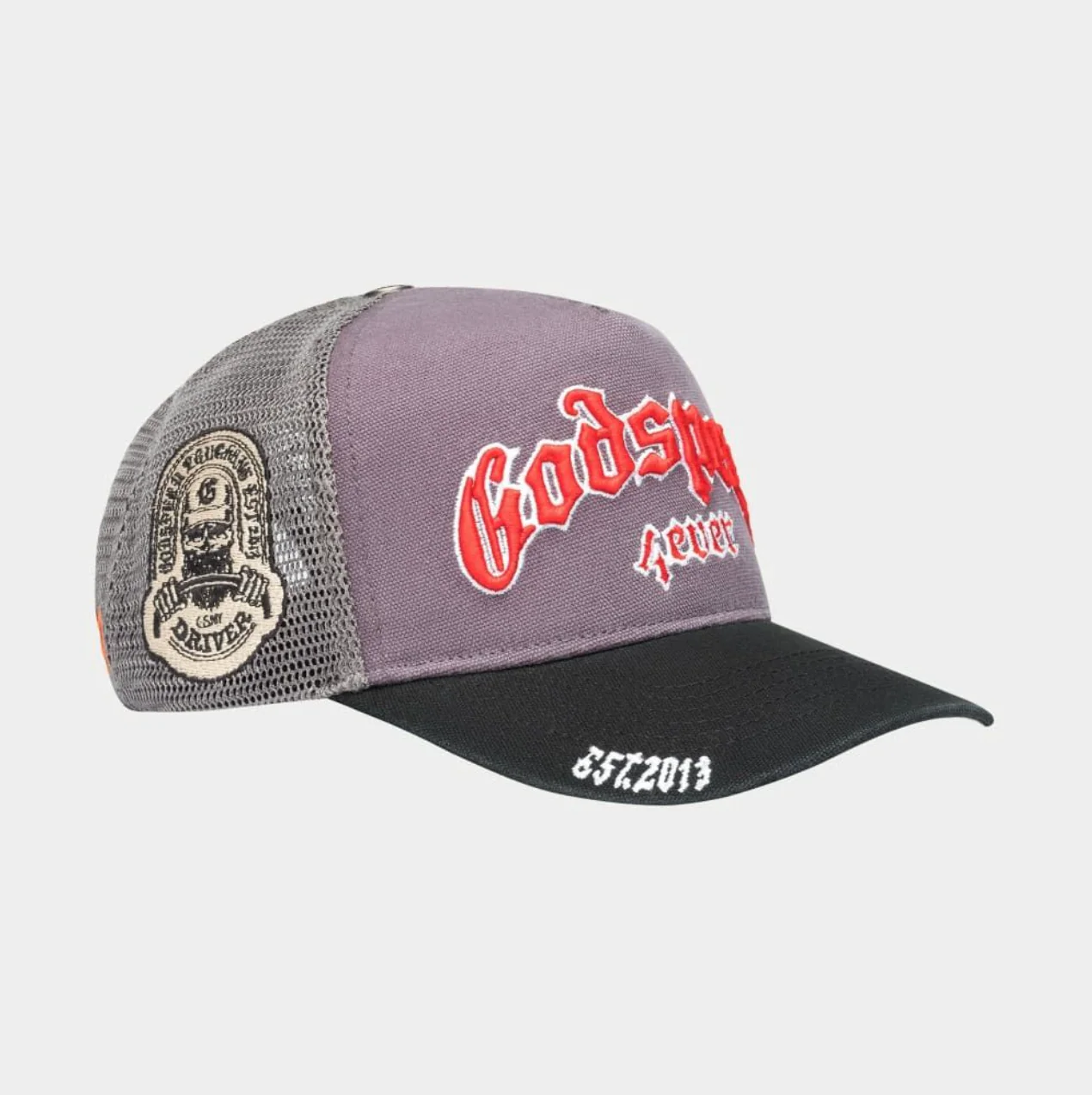 GodSpeed Forever Trucker Hat (Grey/Red) - Image 2