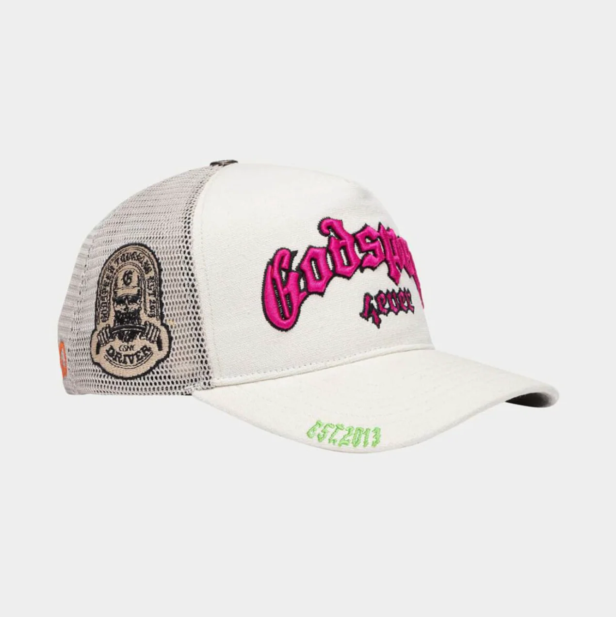 GodSpeed Forever Trucker Hat (White/ Pink Fuchsia) - Image 2