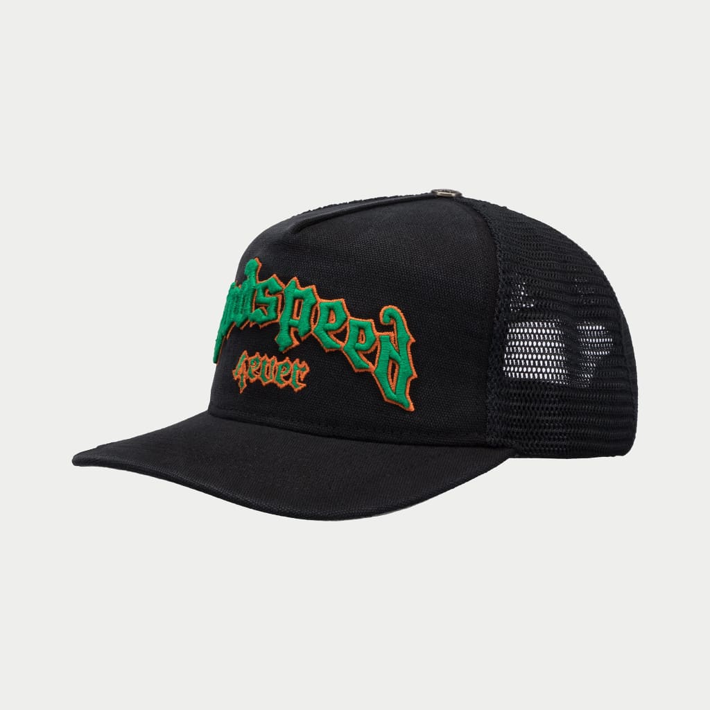 GODSPEED FOREVER TRUCKER HAT (VINTAGE BLACK/GREEN/ORANGE) - Image 3