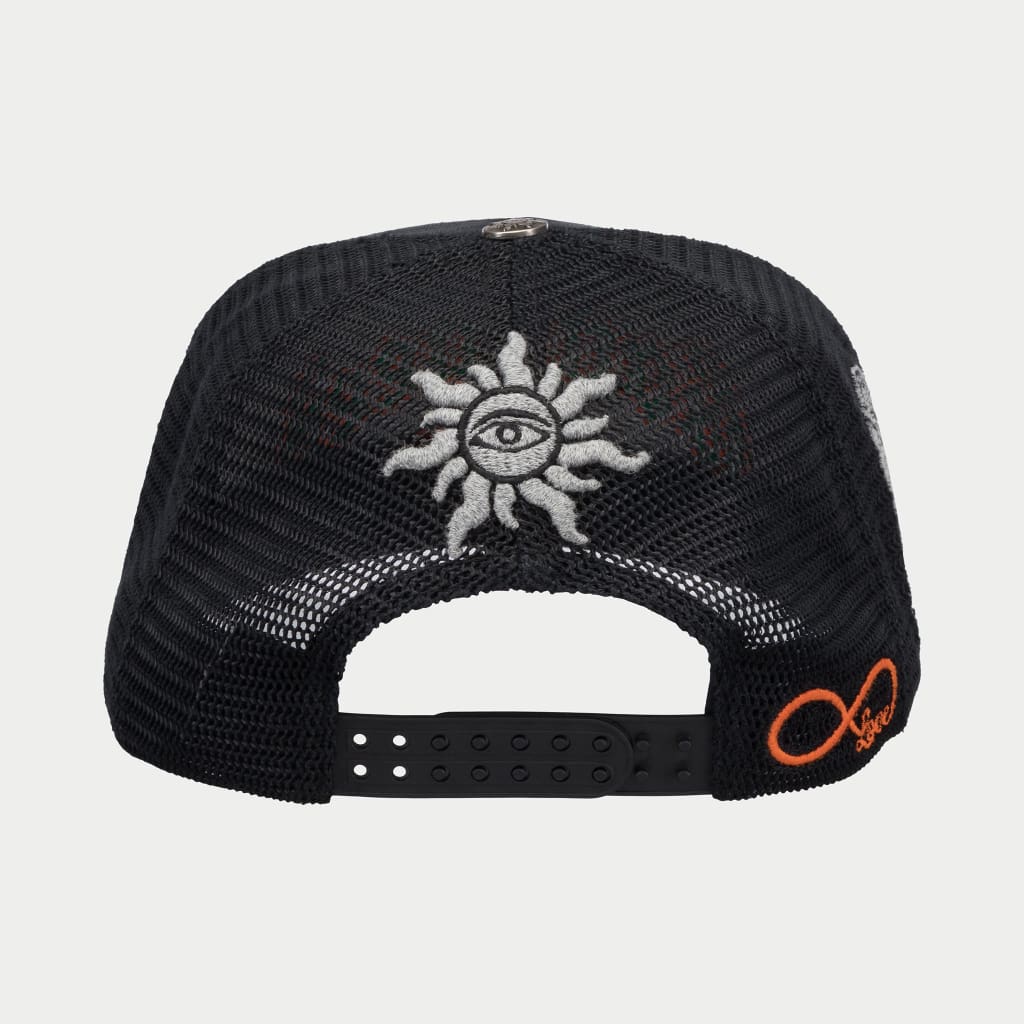 GODSPEED FOREVER TRUCKER HAT (VINTAGE BLACK/GREEN/ORANGE) - Image 4