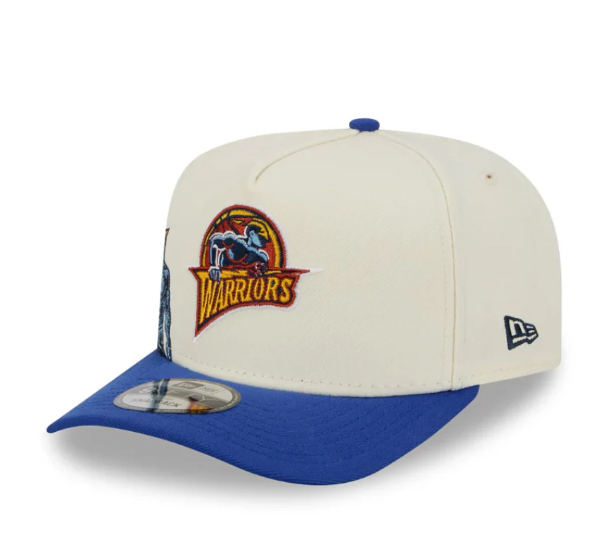 Golden State Warriors HWC Chrome White 9FIFTY A-Frame Snapback - Image 3