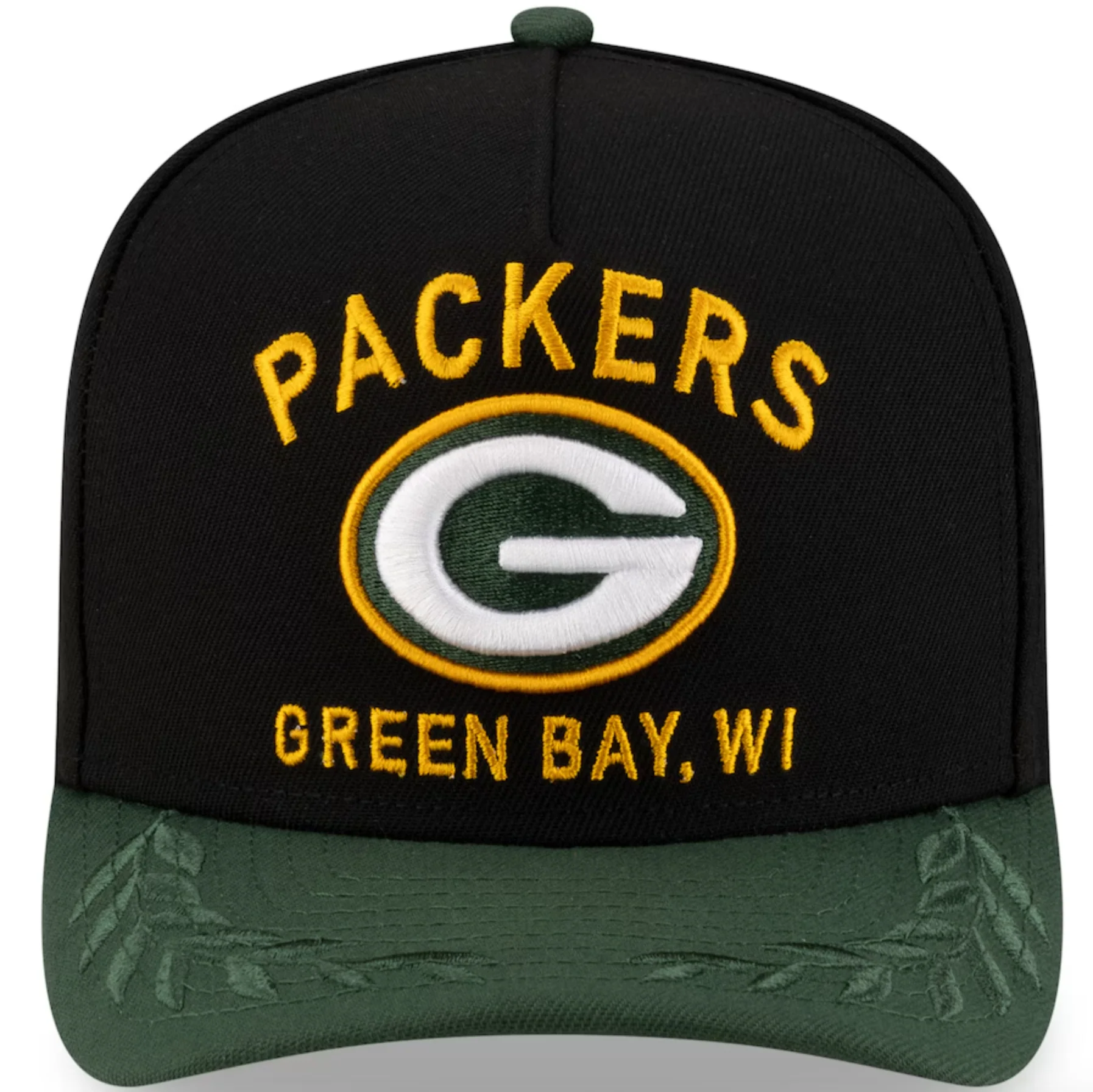 Green Bay Packers Black NFL25 DRAFT 950 AFrame Snap Back - Image 2