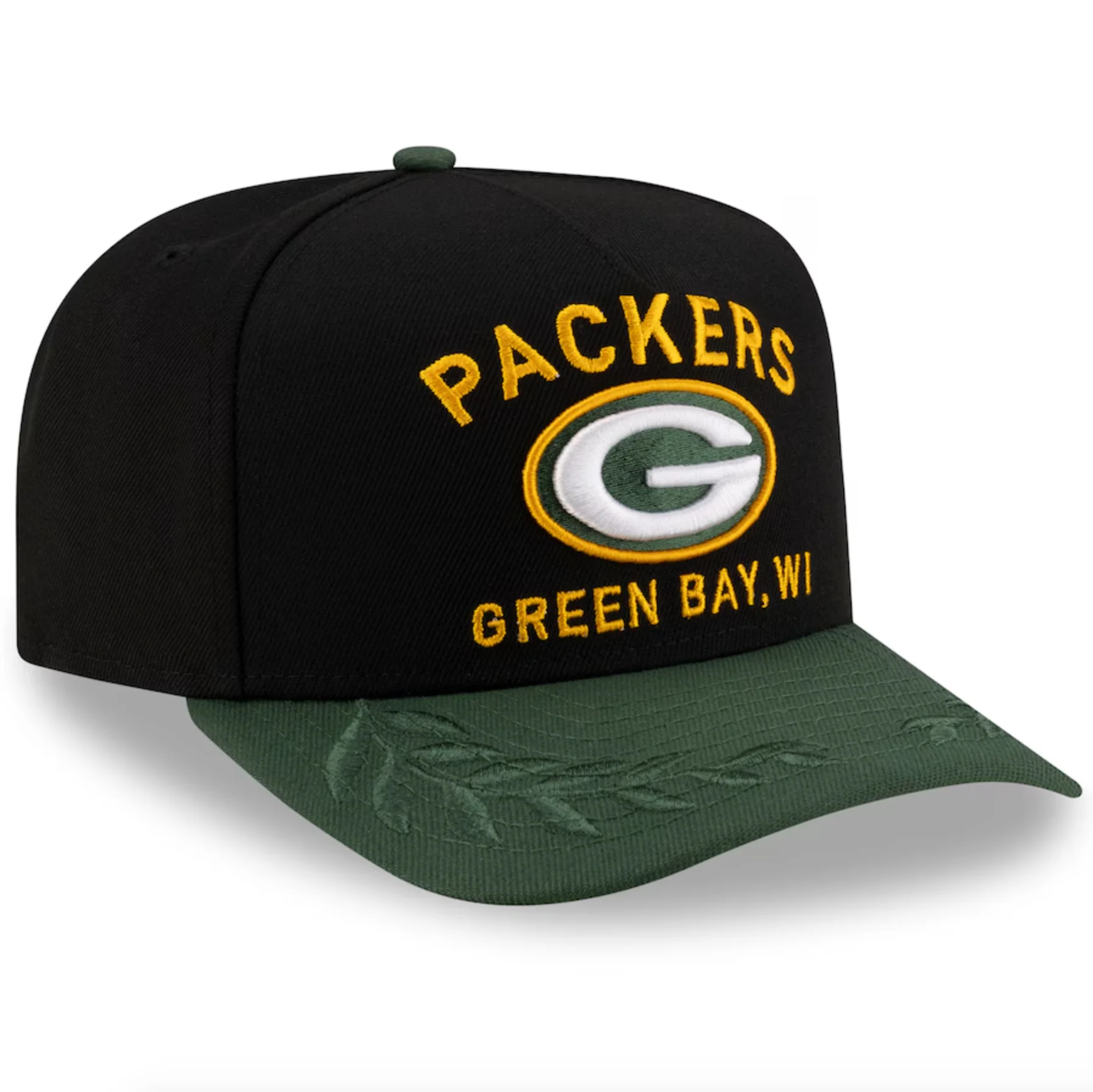 Green Bay Packers Black NFL25 DRAFT 950 AFrame Snap Back - Image 5