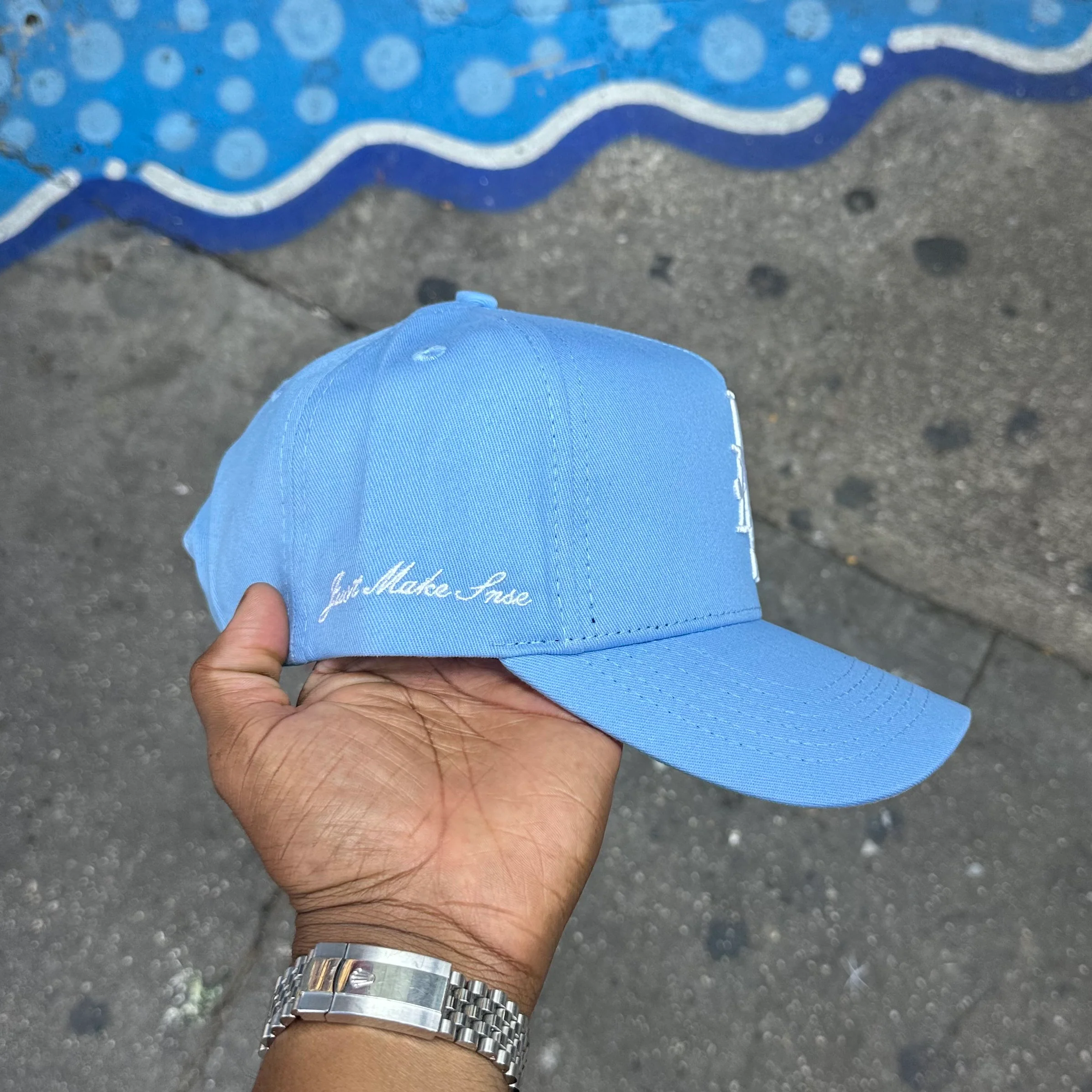 Just Make Sense “JMS” All Sky Blue SnapBack - Image 3