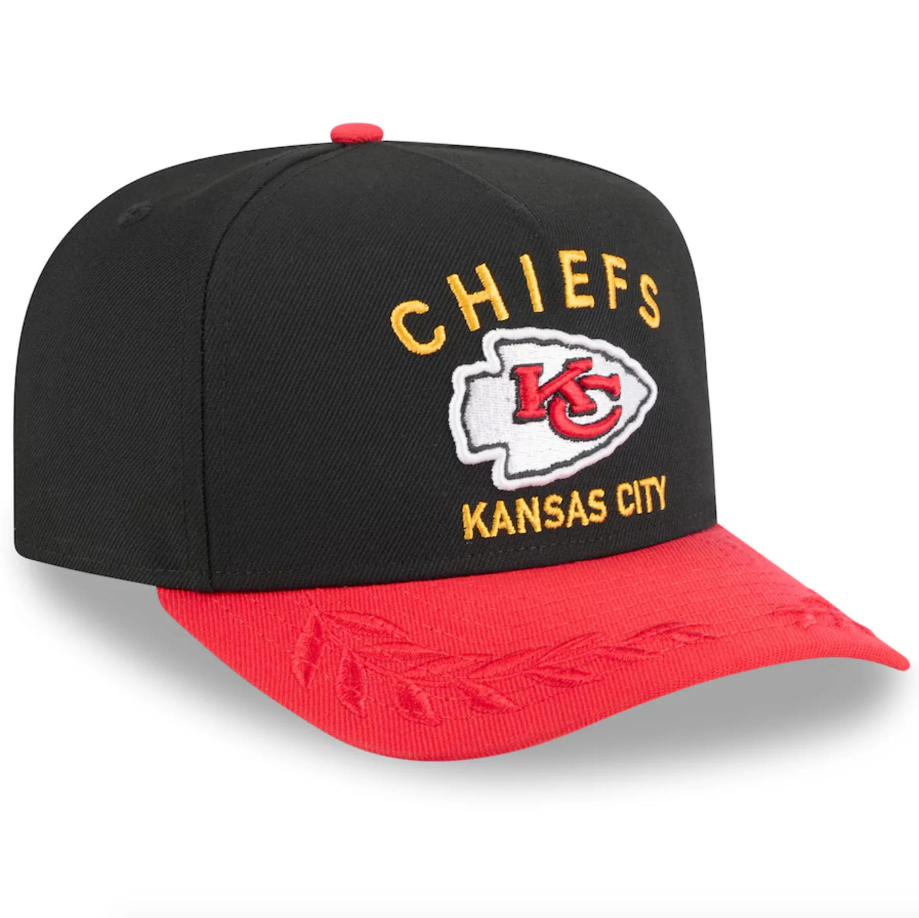 Kansas City Chiefs Black NFL25 DRAFT 950 AFrame Snap Back - Image 5