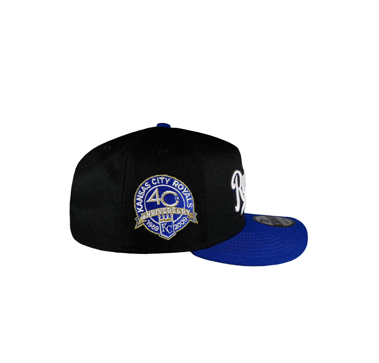 Kansas City Royals Black & Royal Script 950 AFrame Snap Back - Image 3