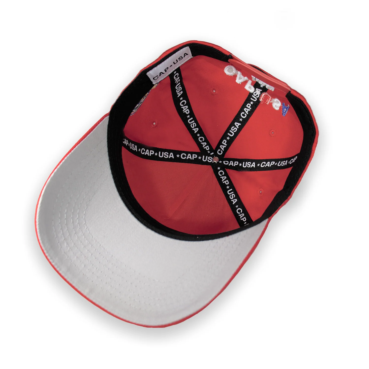 CAP USA All Red Snapback - Image 3