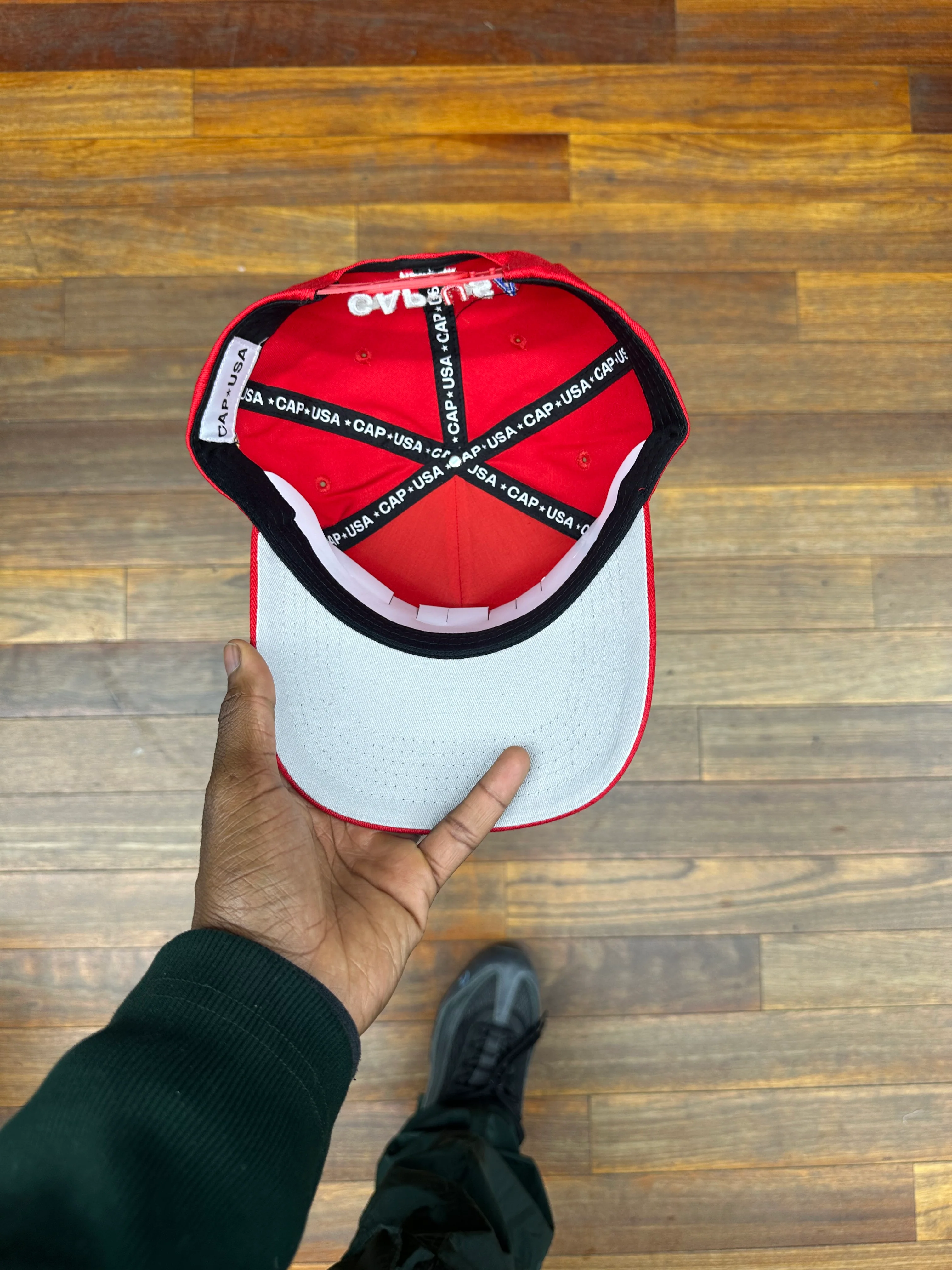 CAP USA All Red Snapback - Image 5
