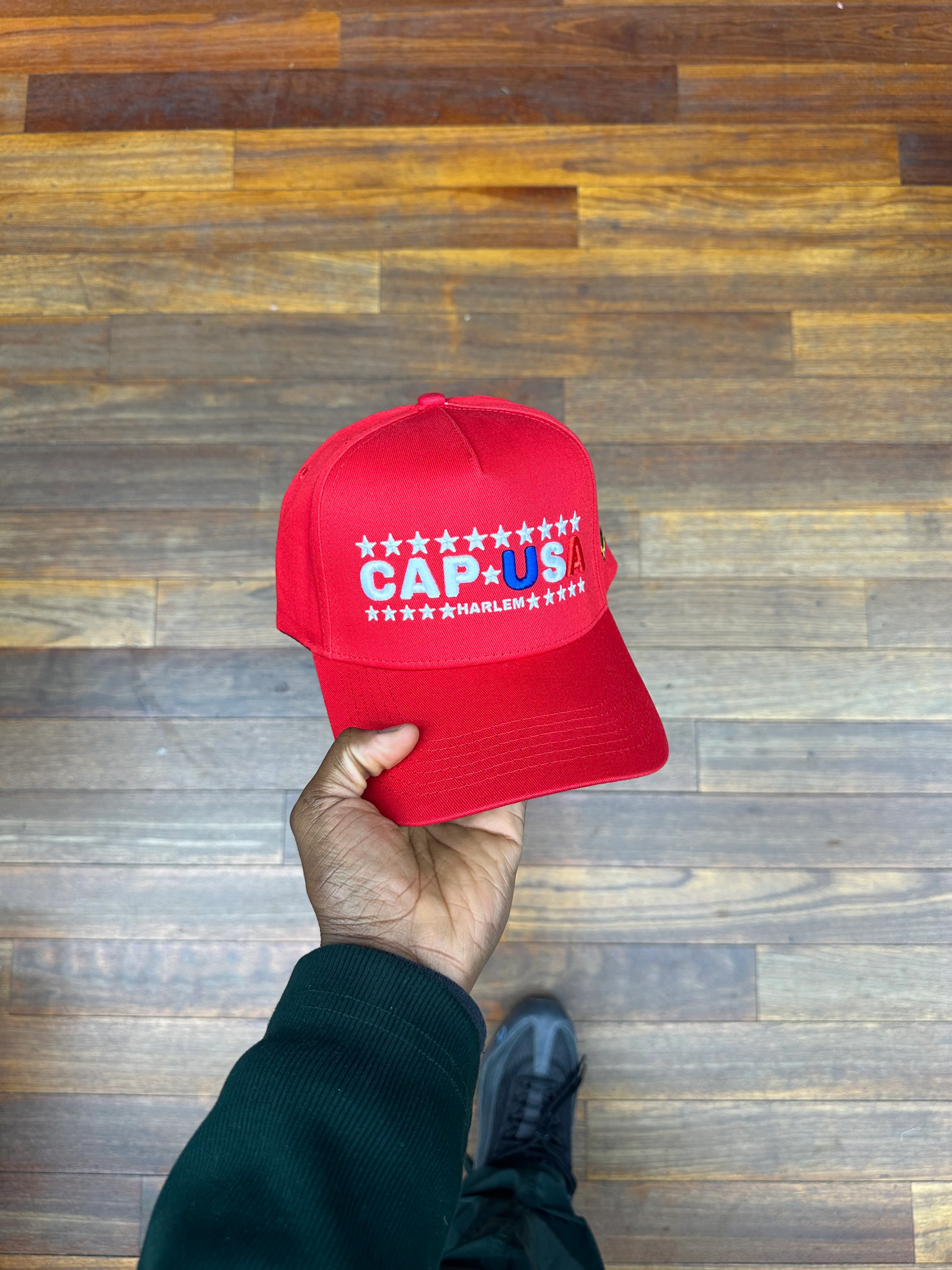 CAP USA All Red Snapback - Image 7