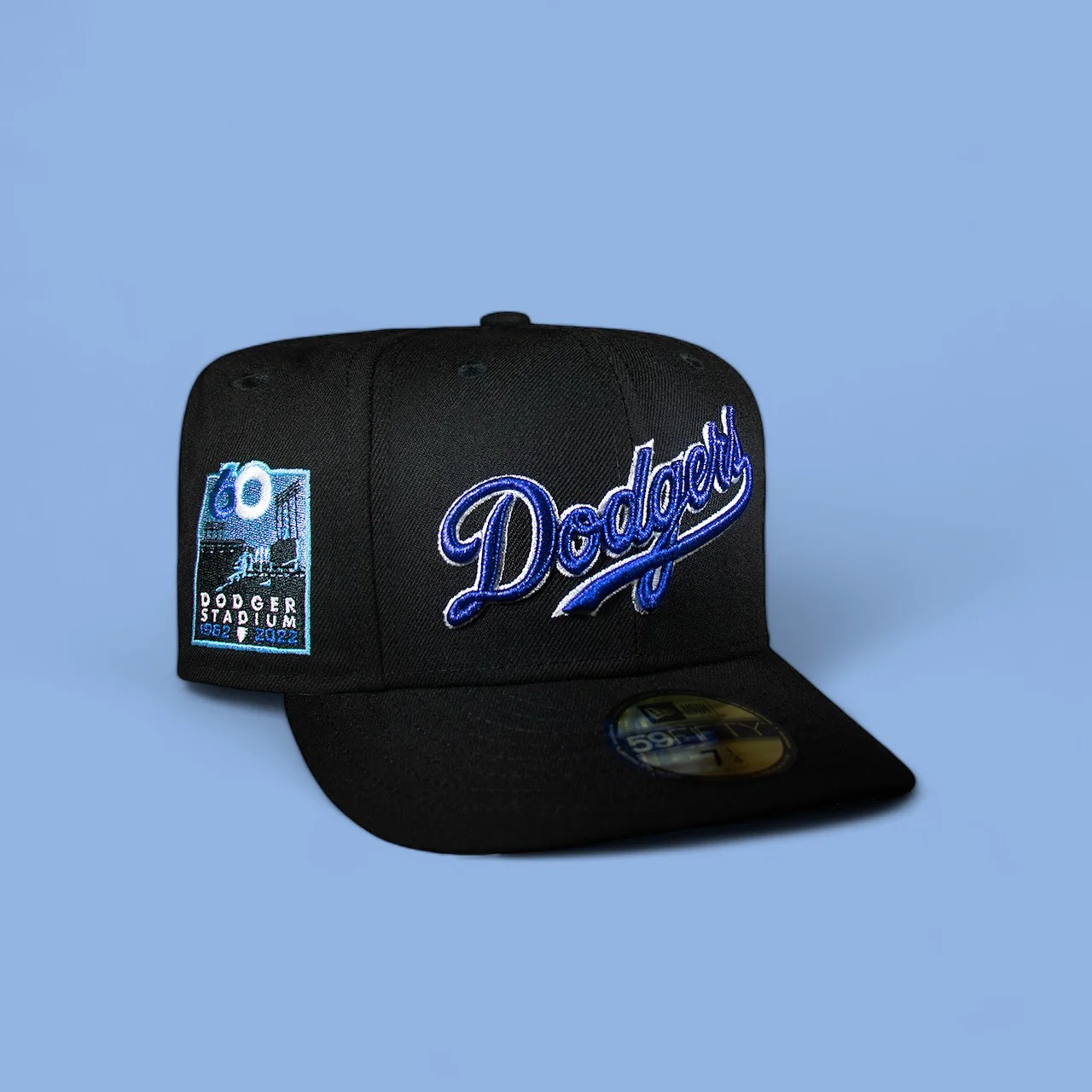 Los Angeles Dodgers All Black Script Logo 60Th