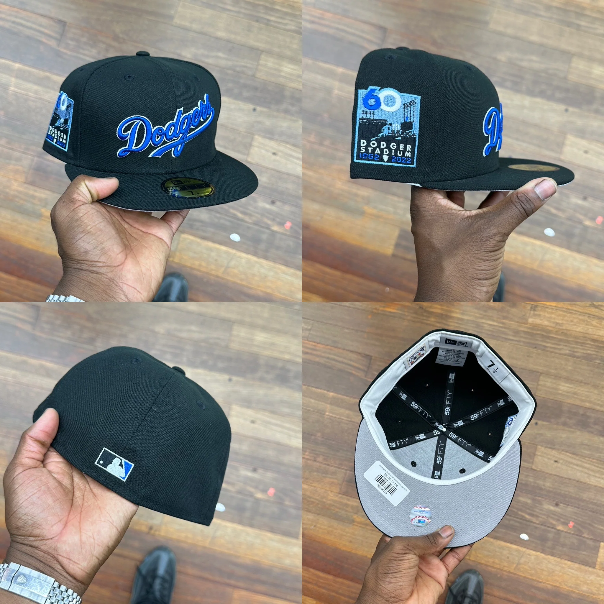 Los Angeles Dodgers All Black Script Logo 60Th - Image 5