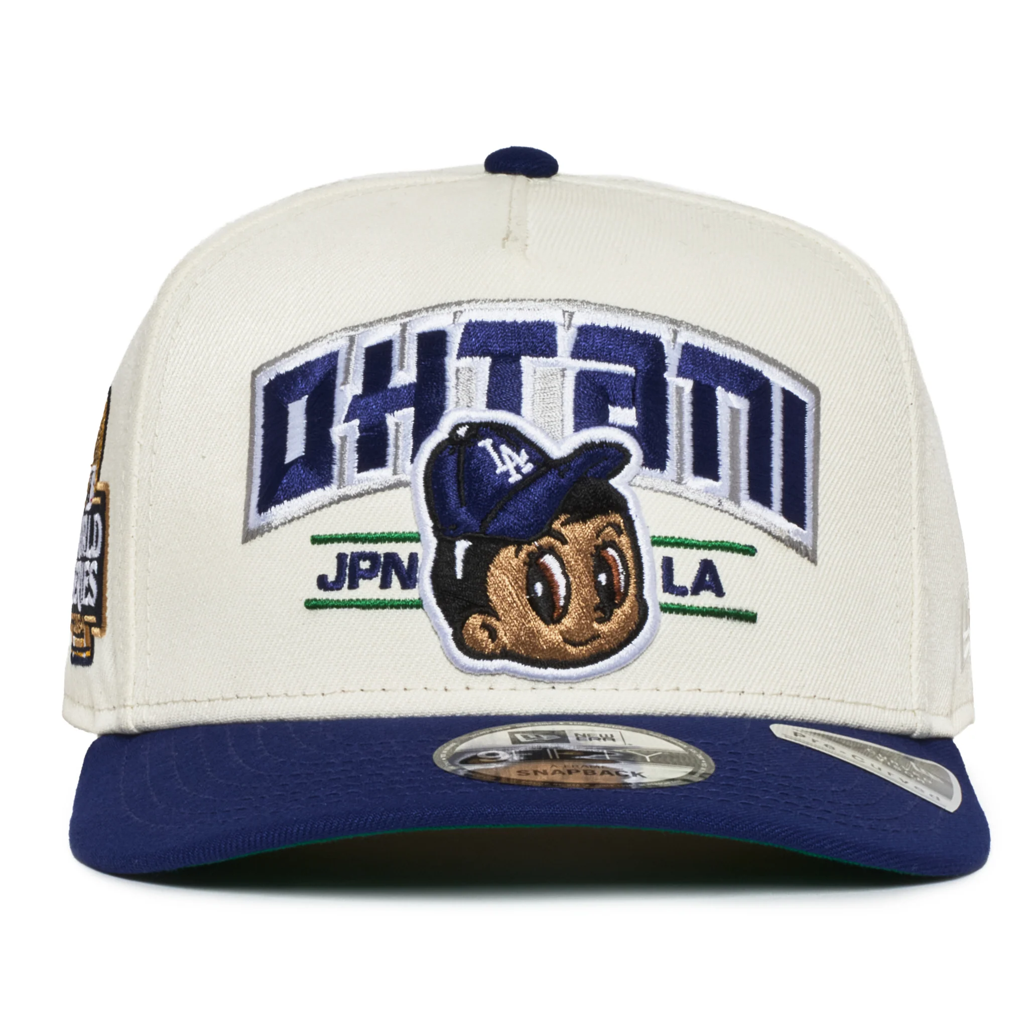 Los Angeles Dodgers Creme and Royal 950 AFrame Snap Back - Image 2