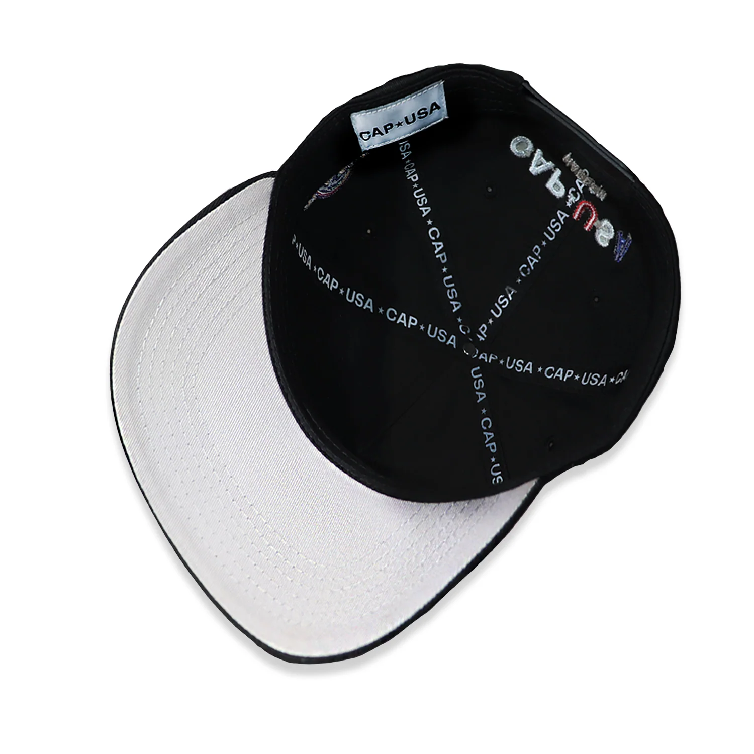 CAP USA All Black Snapback - Image 3