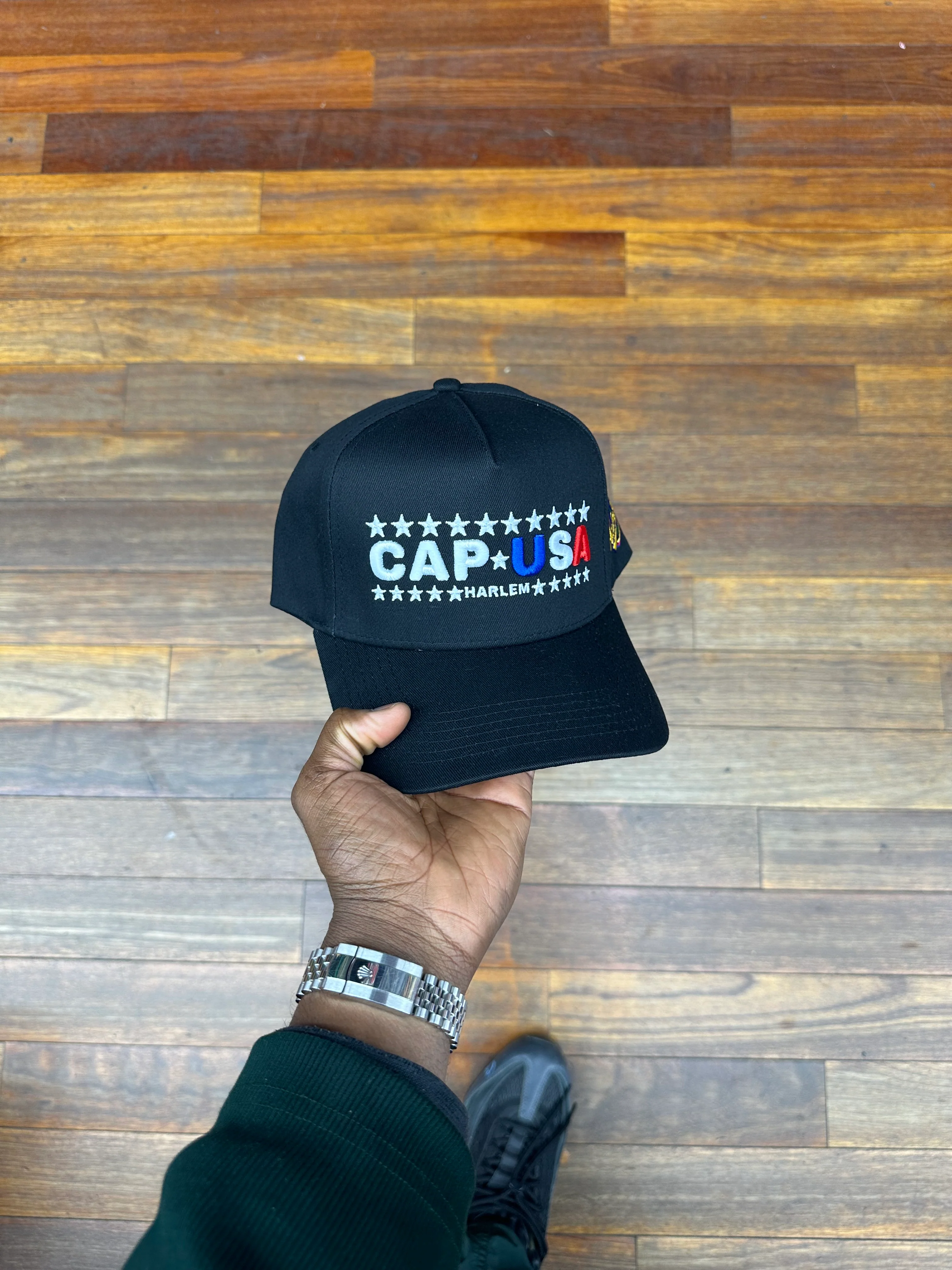 CAP USA All Black Snapback - Image 5