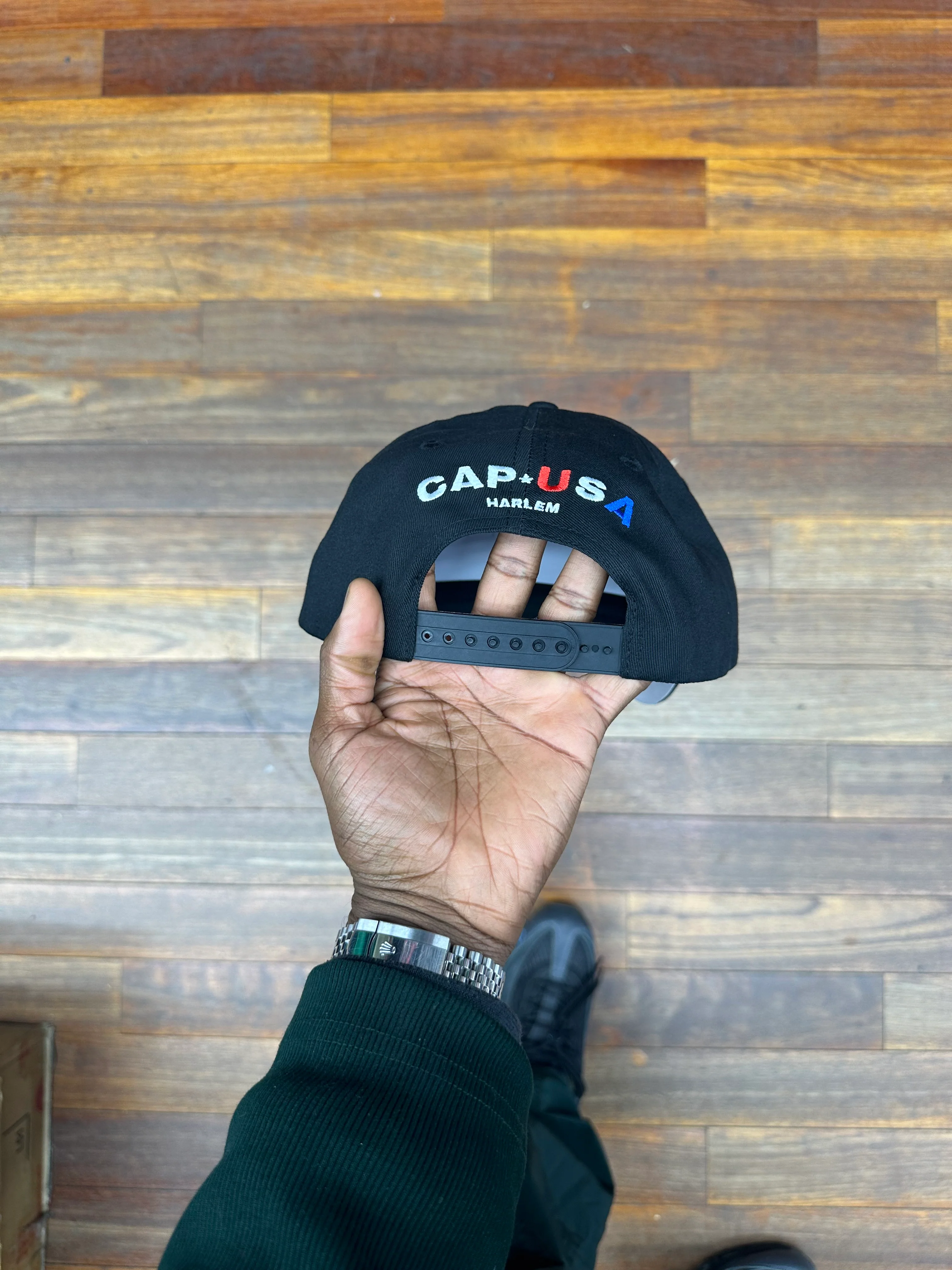 CAP USA All Black Snapback - Image 7