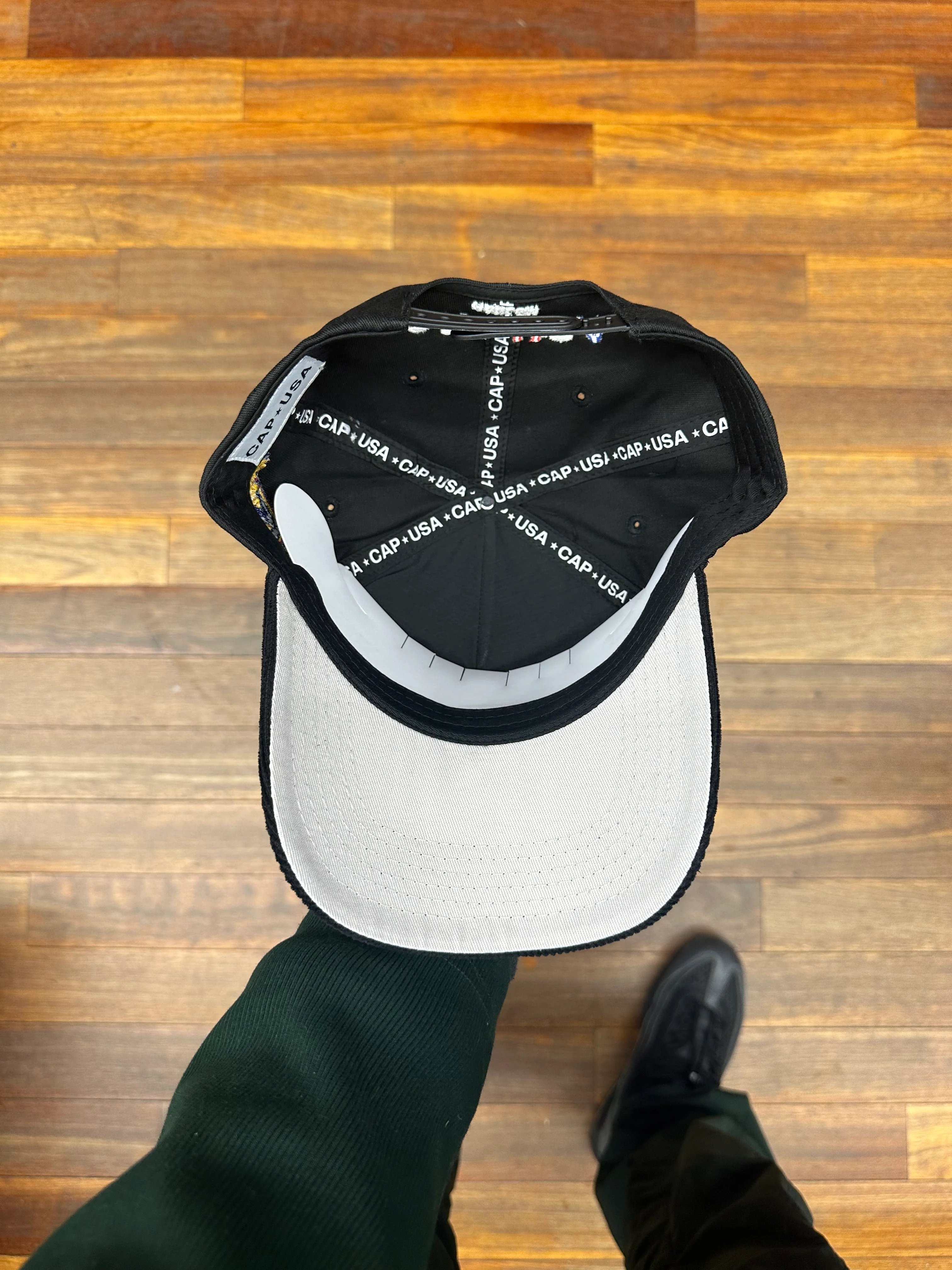 CAP USA All Black Snapback - Image 8